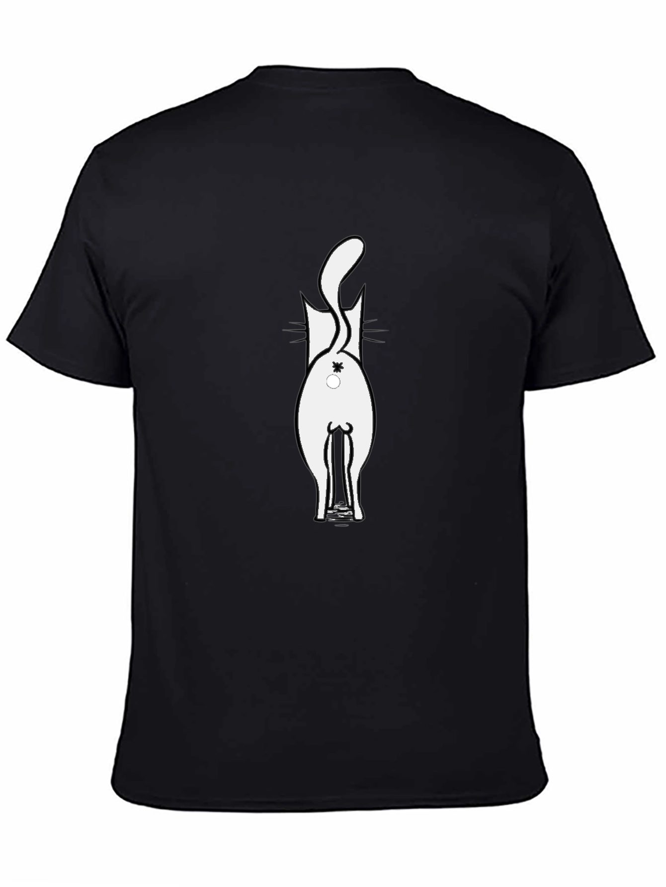 Cat Butt Black T-Shirt - Funny & Unique!