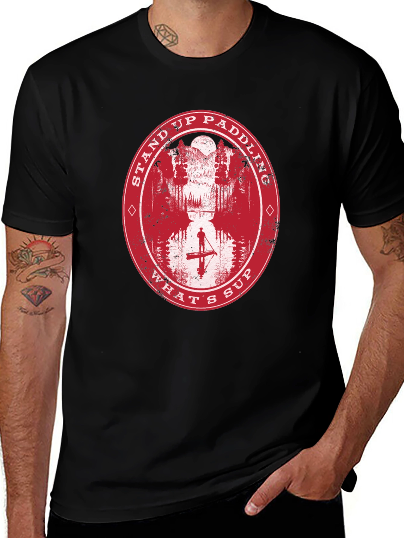 Stand Up Paddling Graphic T-Shirt
