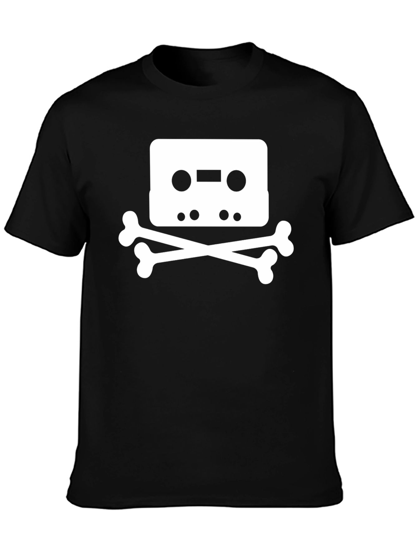 Cassette Tape Skull & Crossbones Graphic Tee