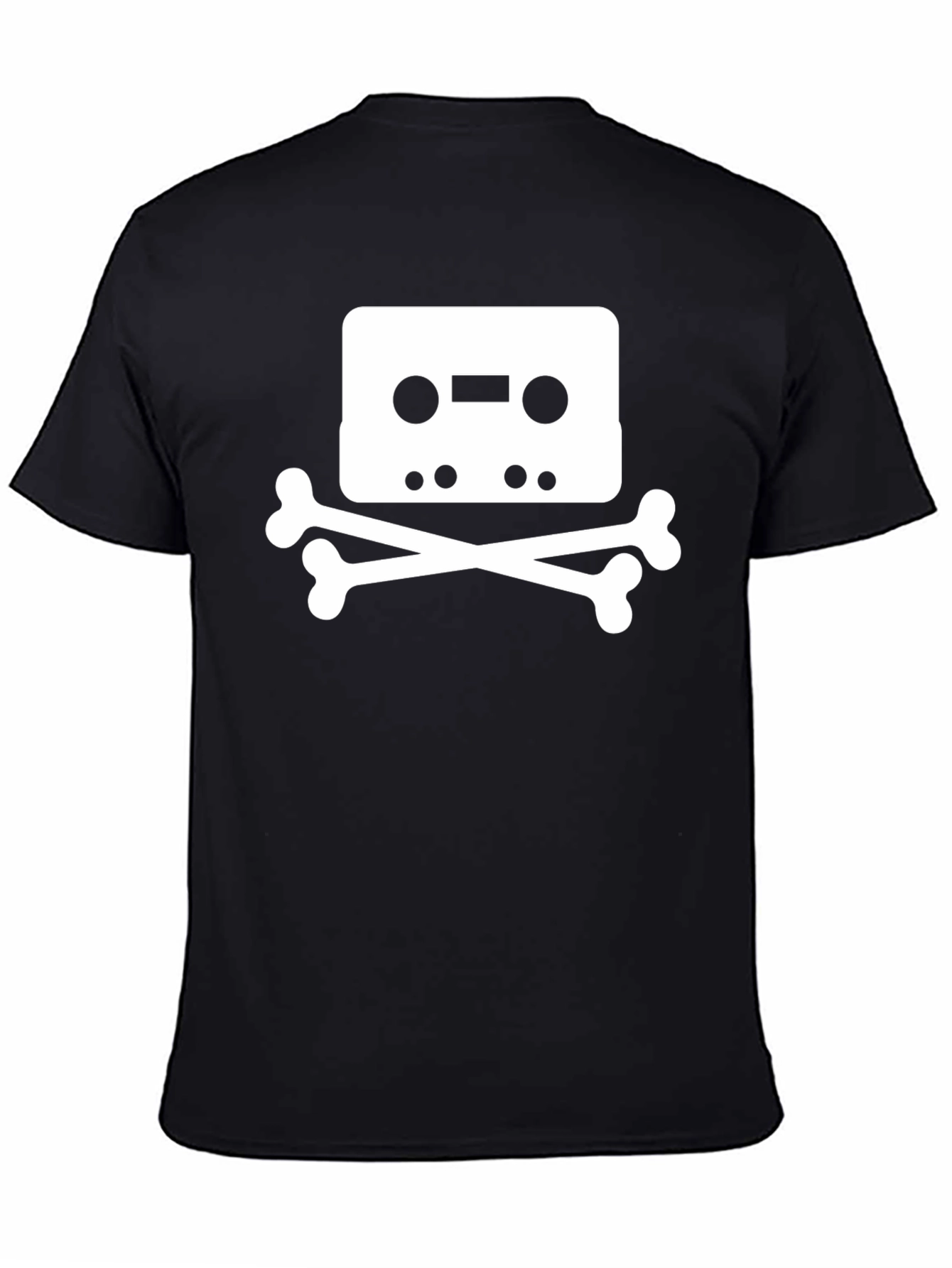 Cassette Tape Skull & Crossbones Graphic Tee