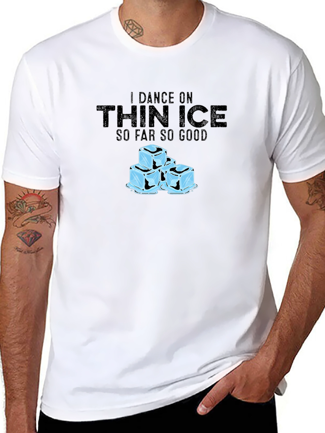 I Dance on Thin Ice T-Shirt - Black