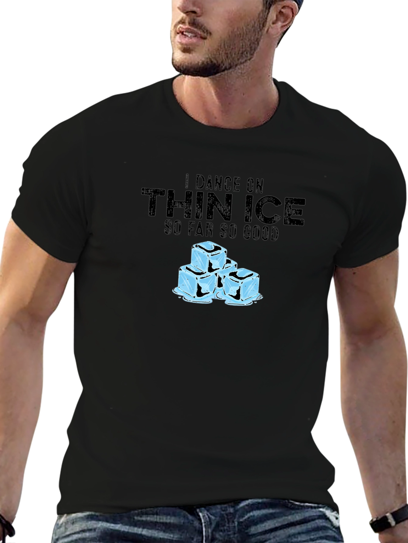 I Dance on Thin Ice T-Shirt - Black