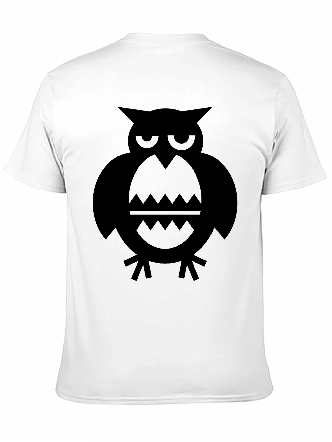 Mens Black Owl Graphic T-Shirt