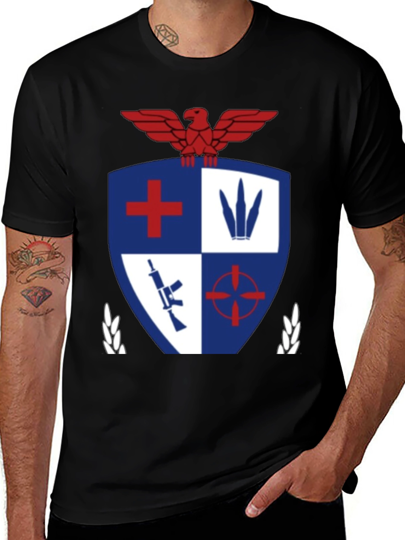 Emblem Shield Graphic T-Shirt - Black