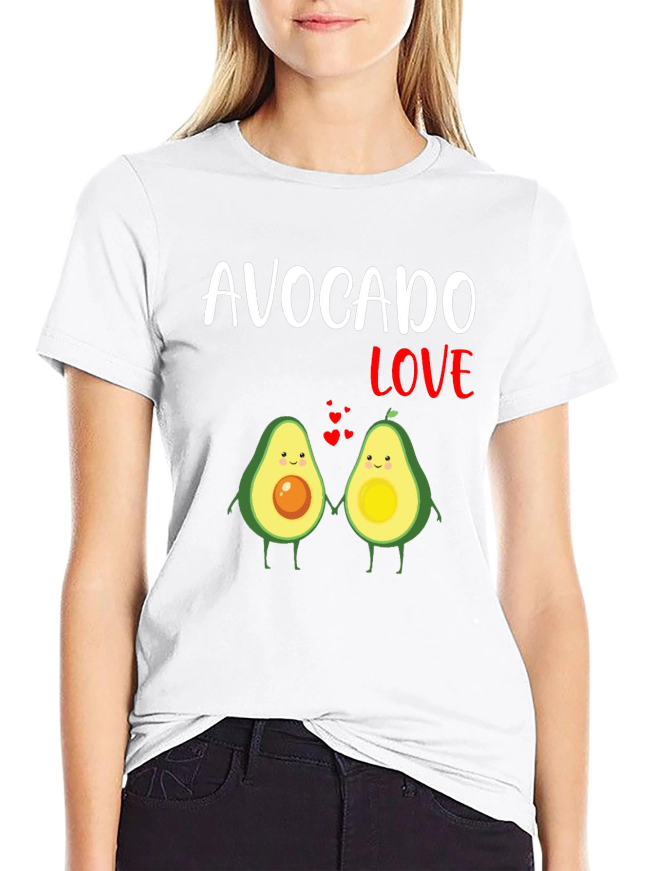 Avocado Love Graphic T-Shirt - Cute Couple Tee
