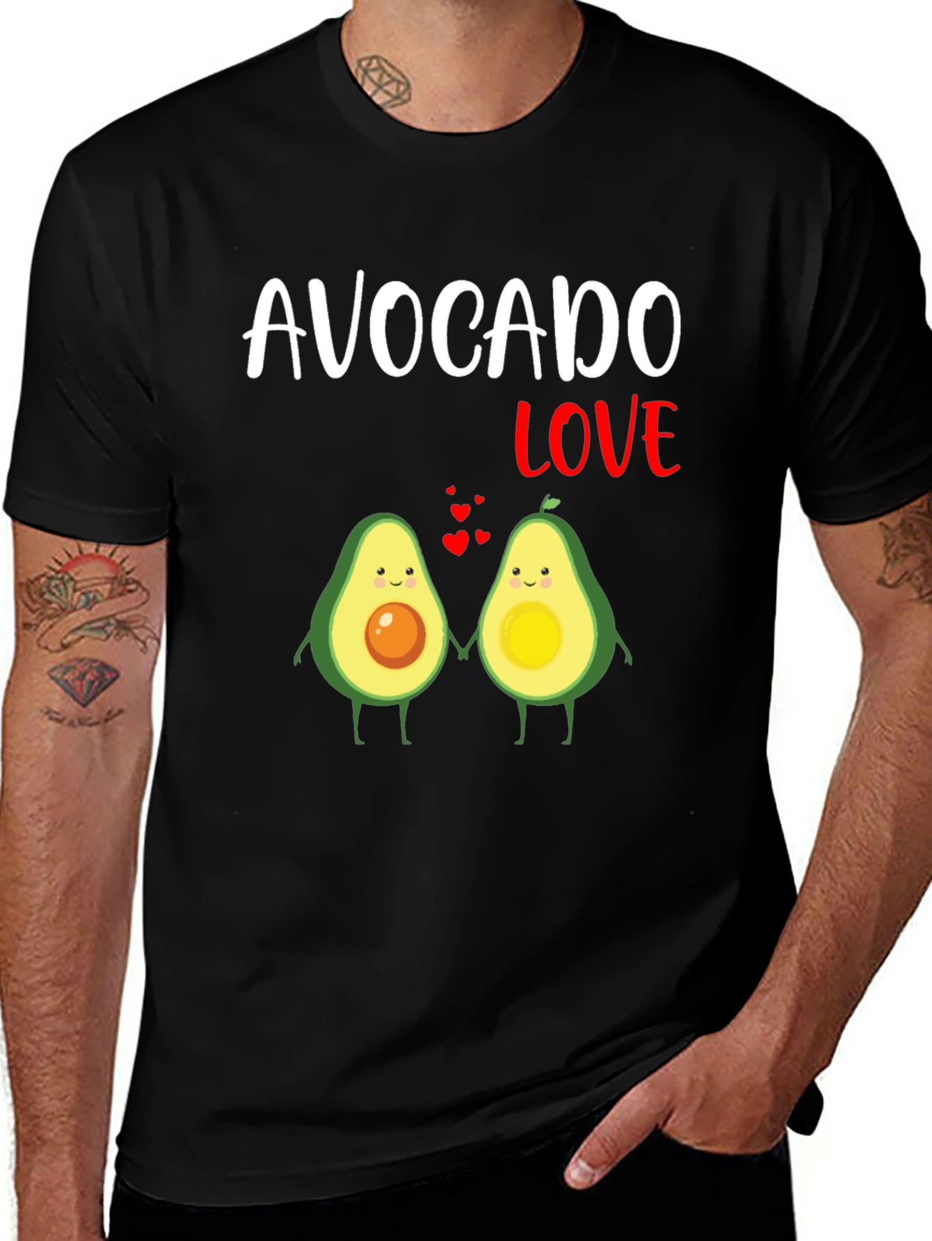 Avocado Love Graphic T-Shirt - Cute Couple Tee