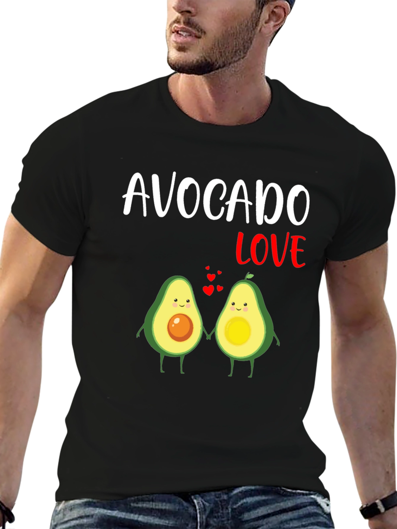 Avocado Love Graphic T-Shirt - Cute Couple Tee