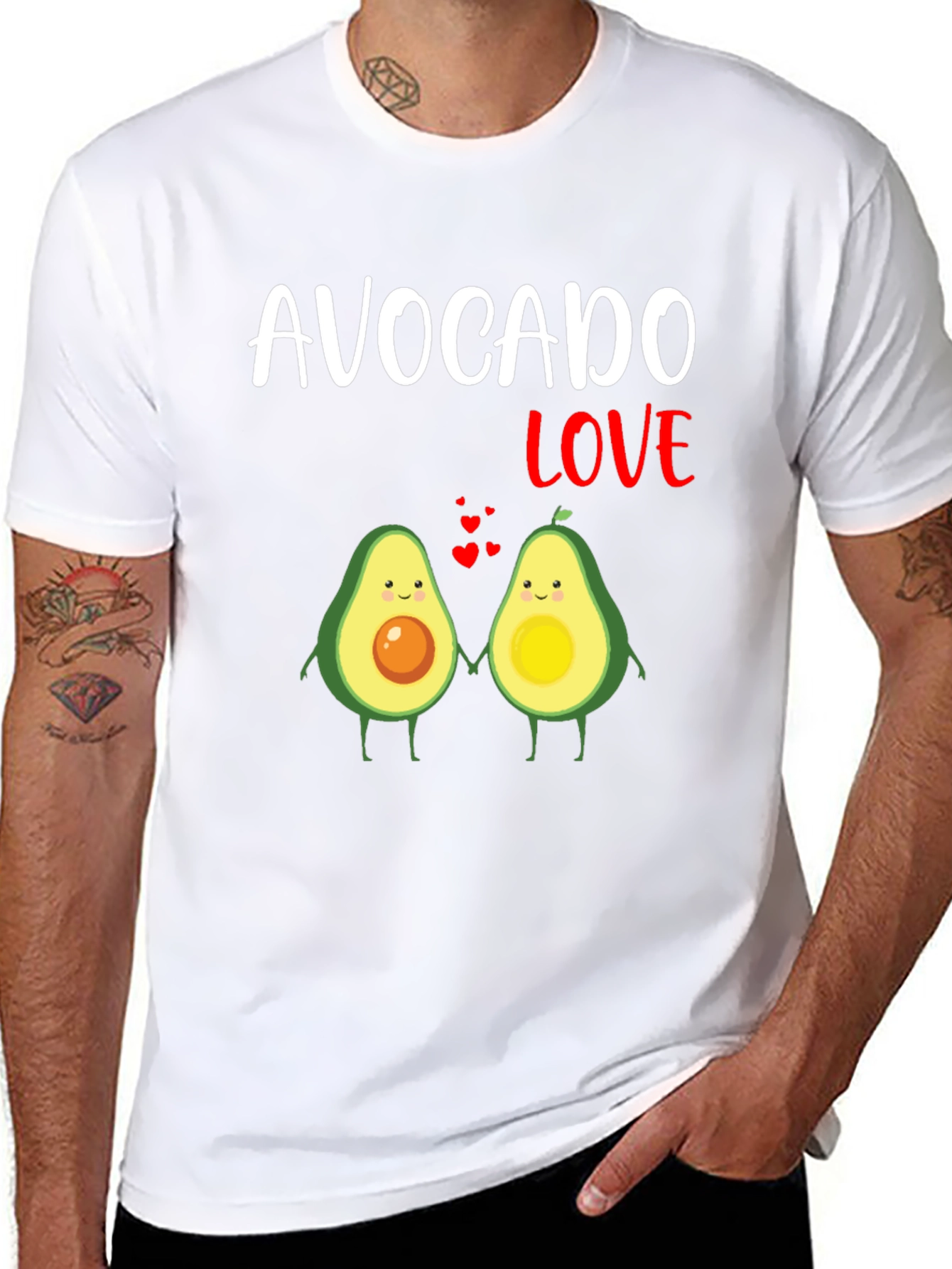 Avocado Love Graphic T-Shirt - Cute Couple Tee