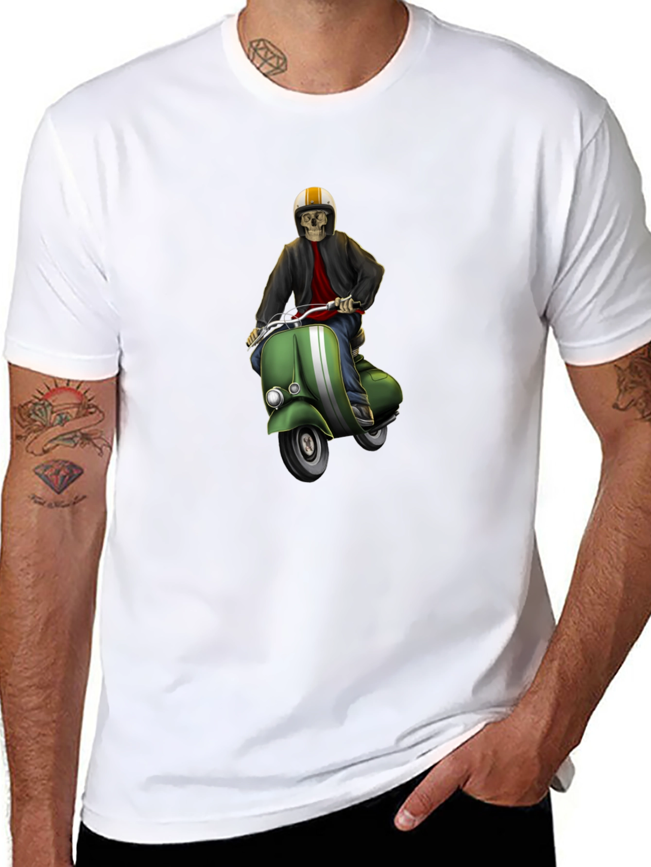 Cool Skeleton Rider Graphic Tee