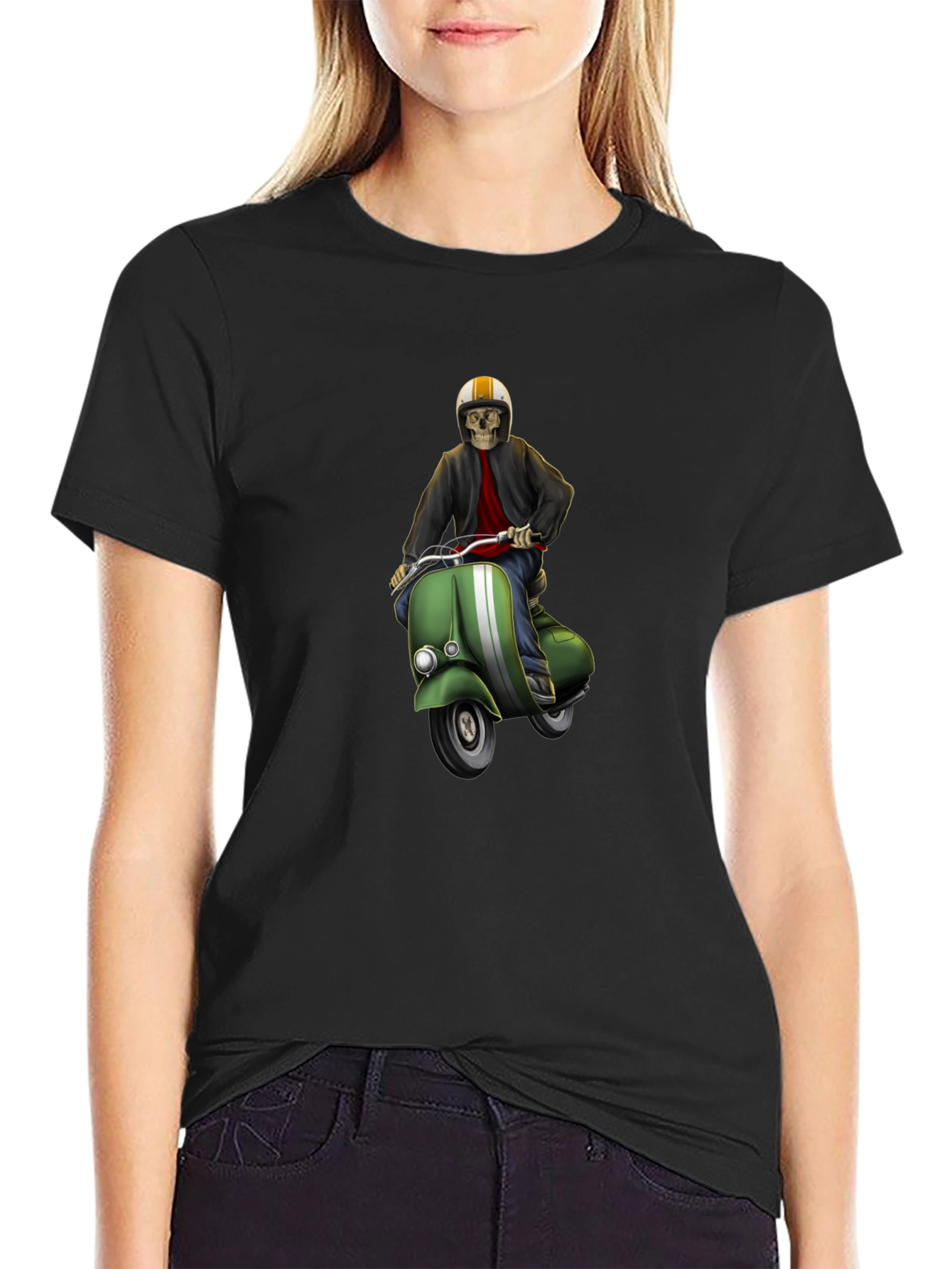 Cool Skeleton Rider Graphic Tee