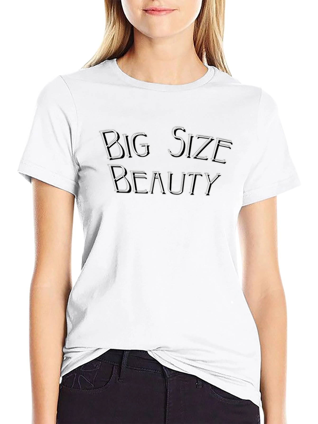 Big Size Beauty Black T-Shirt