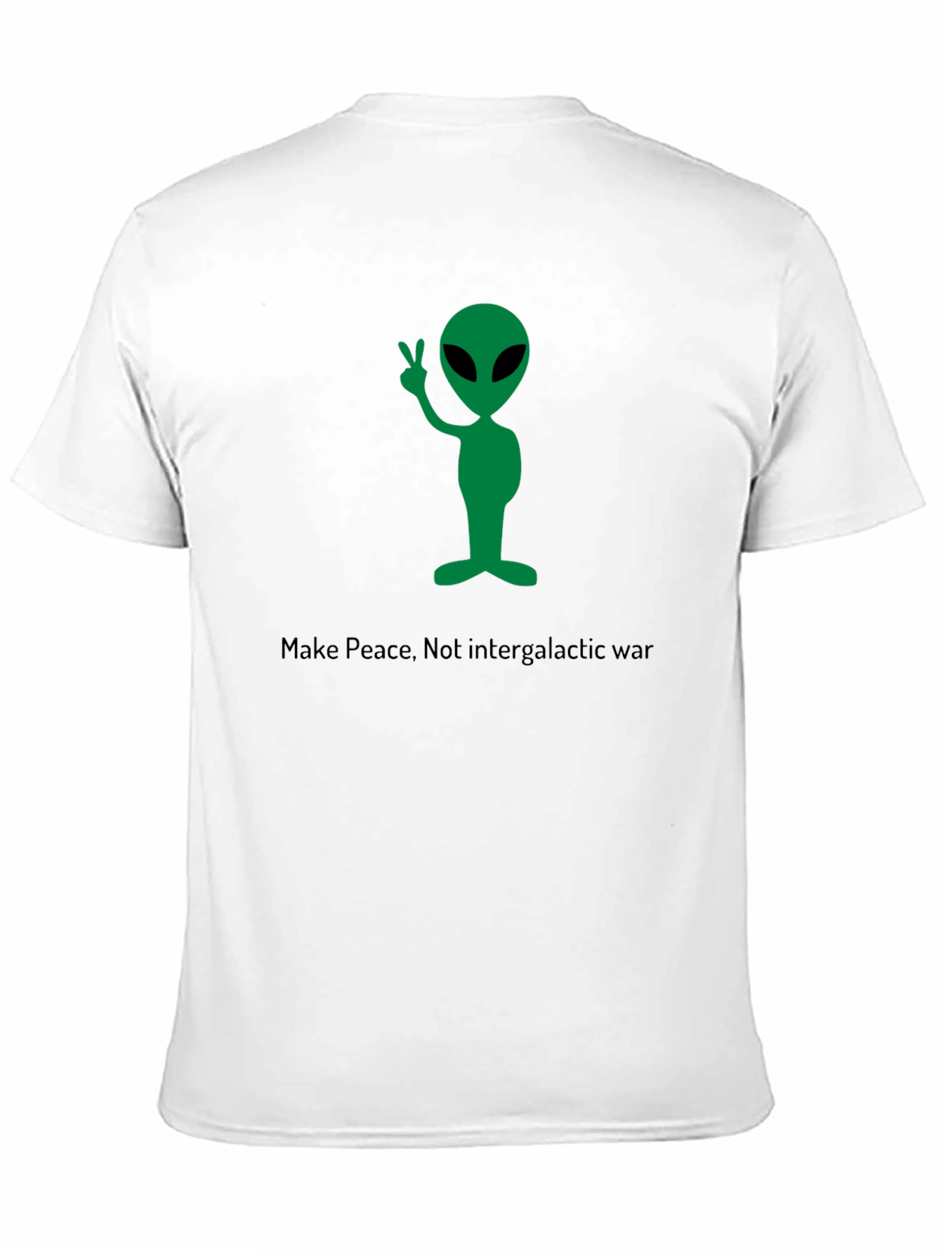 Make Peace Alien Graphic T-Shirt