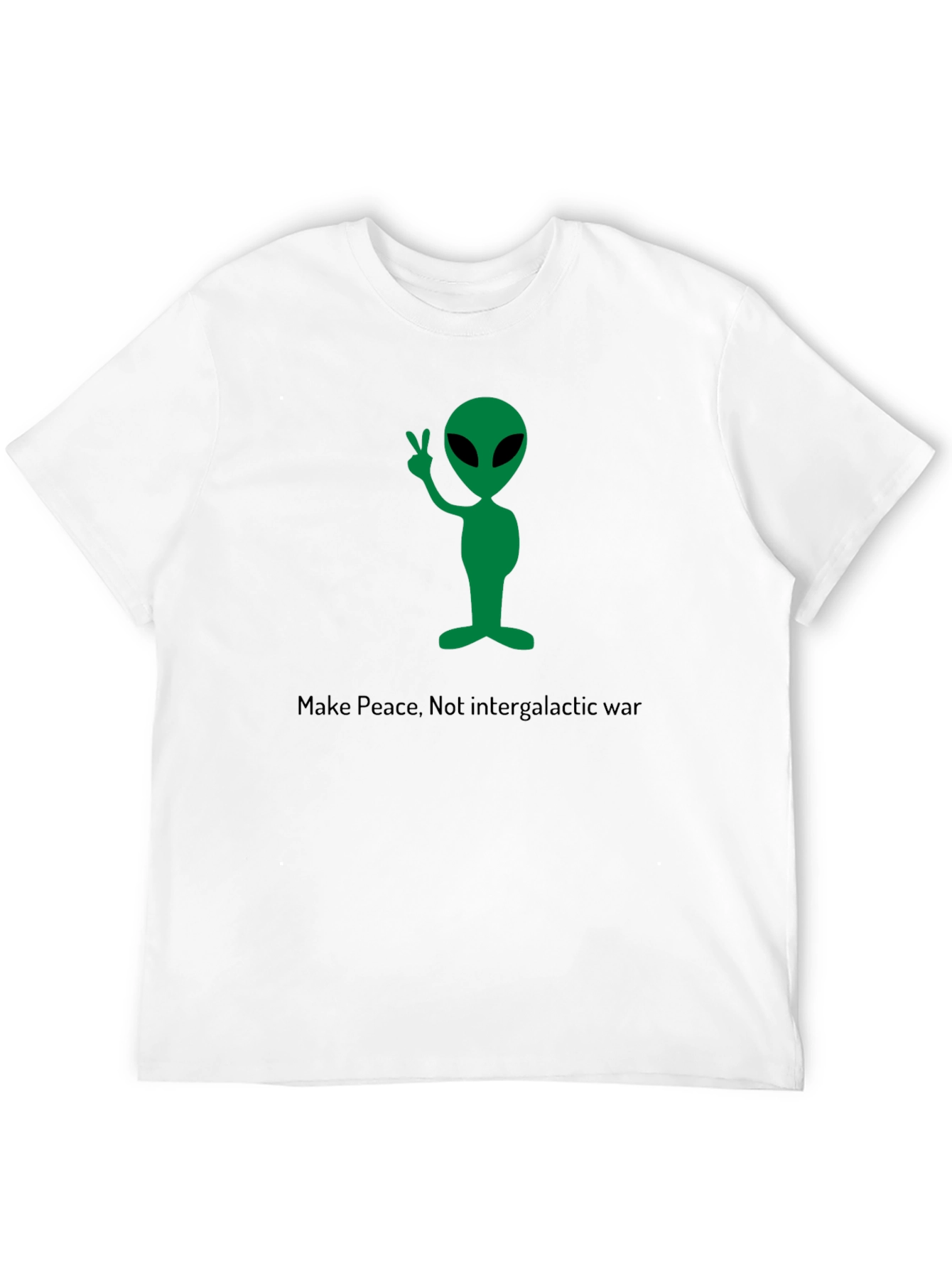 Make Peace Alien Graphic T-Shirt