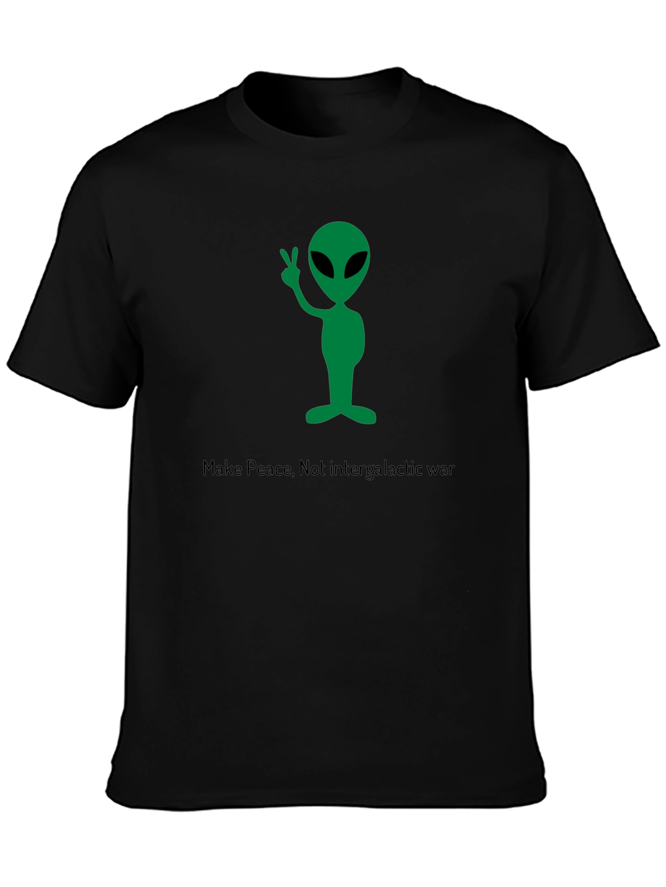 Make Peace Alien Graphic T-Shirt