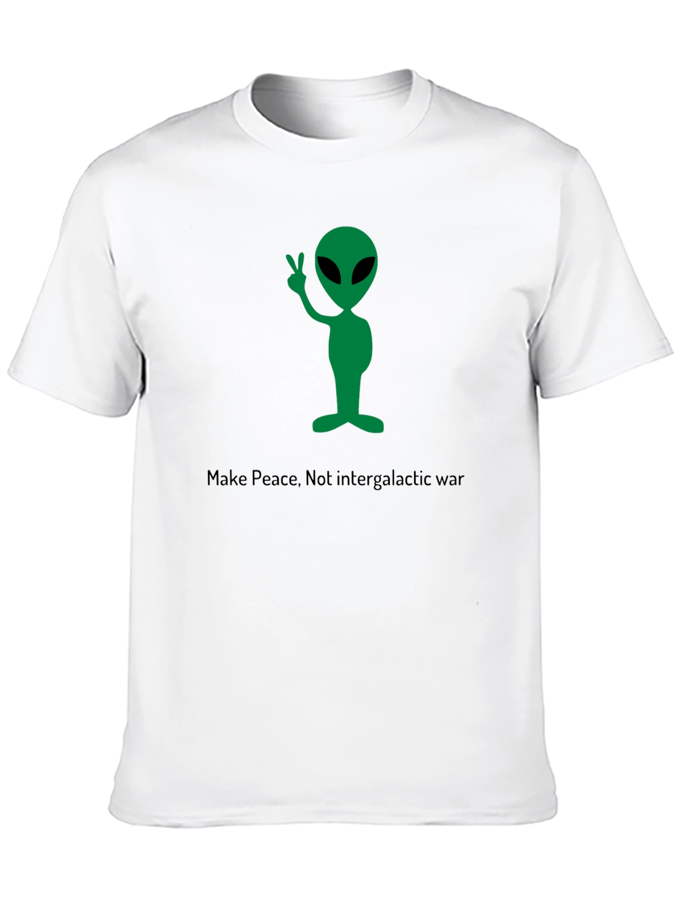 Make Peace Alien Graphic T-Shirt