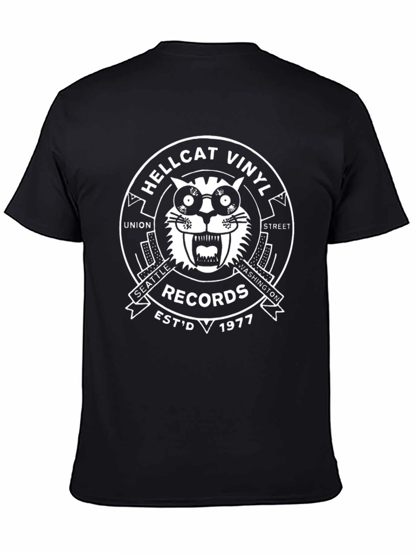 Hellcat Vinyl Records Black T-Shirt