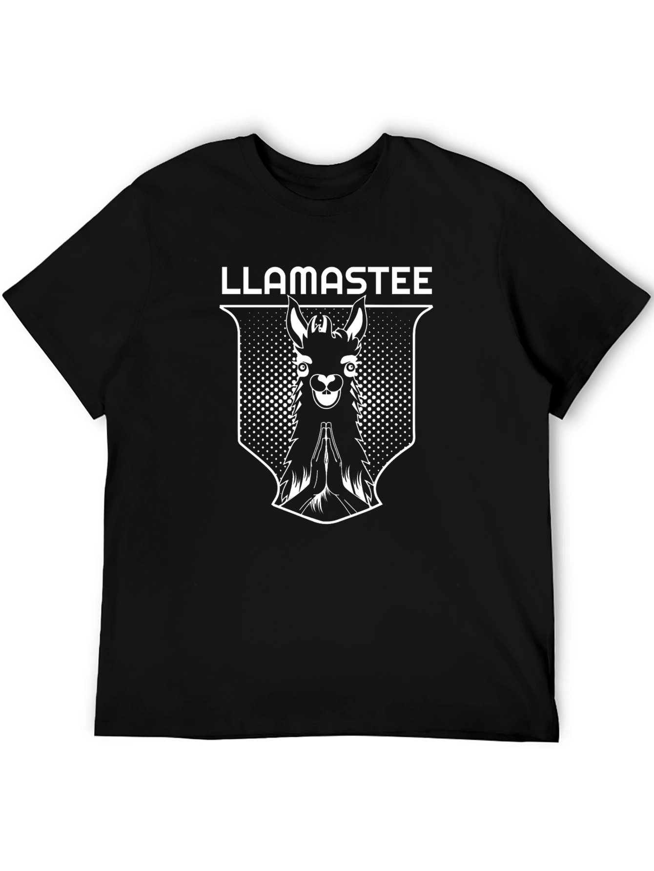 Llamastee Graphic Tee - Black Cotton T-Shirt