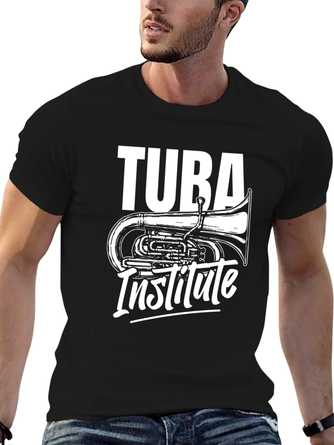 Tuba Institute Black Graphic Tee
