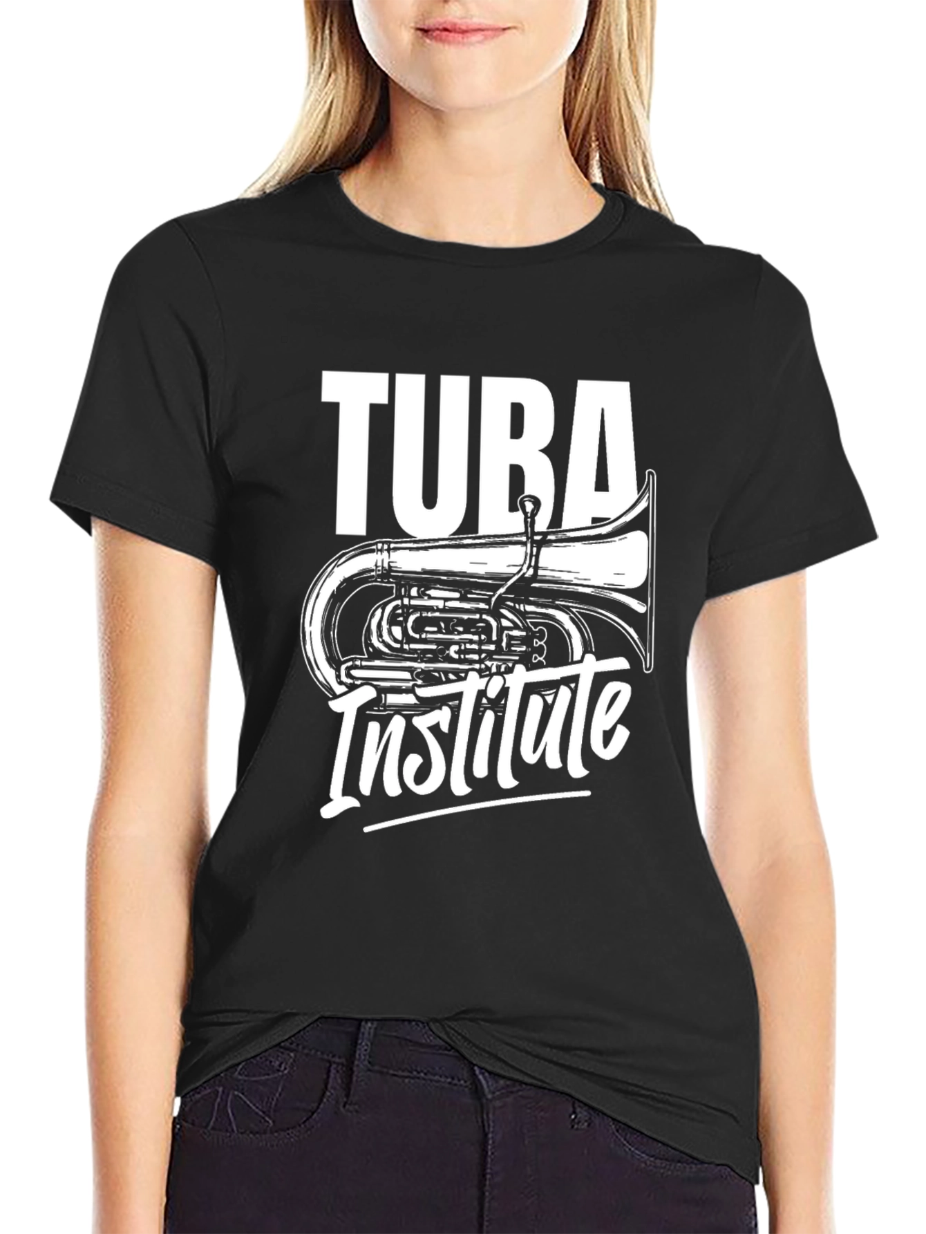 Tuba Institute Black Graphic Tee