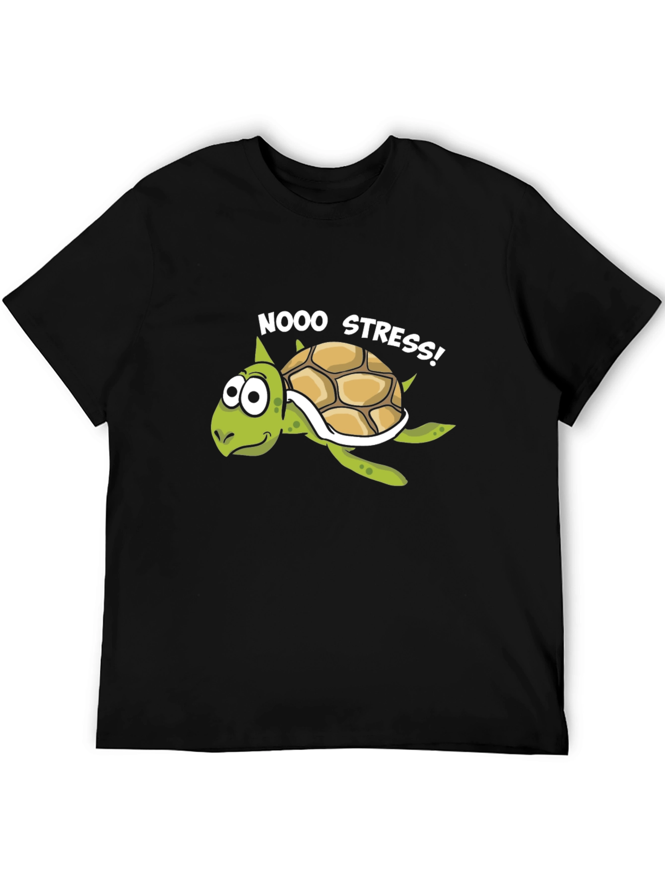 No Stress Turtle Graphic T-Shirt - Relaxed Fit