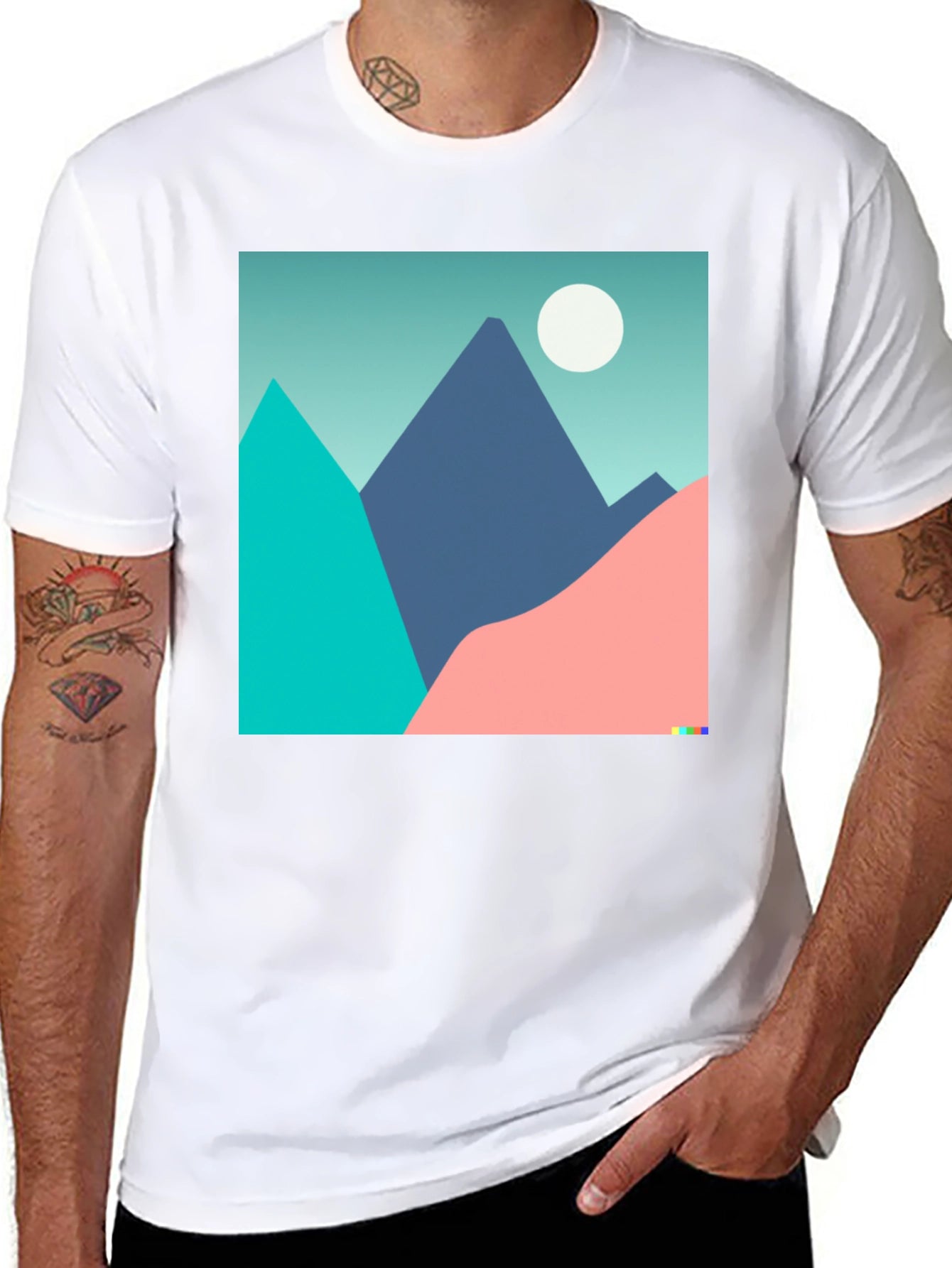 Geometric Mountain Graphic Tee