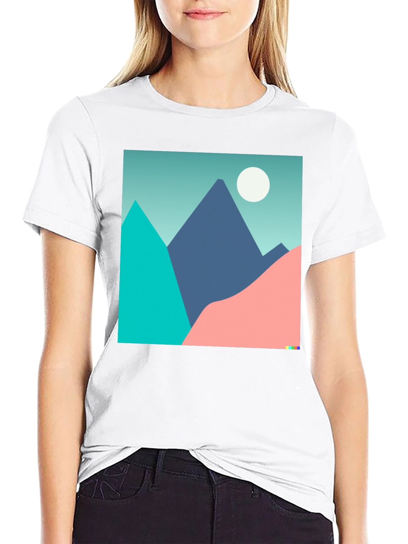 Geometric Mountain Graphic Tee