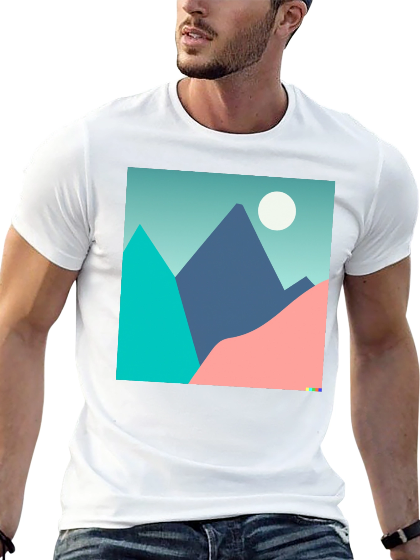Geometric Mountain Graphic Tee