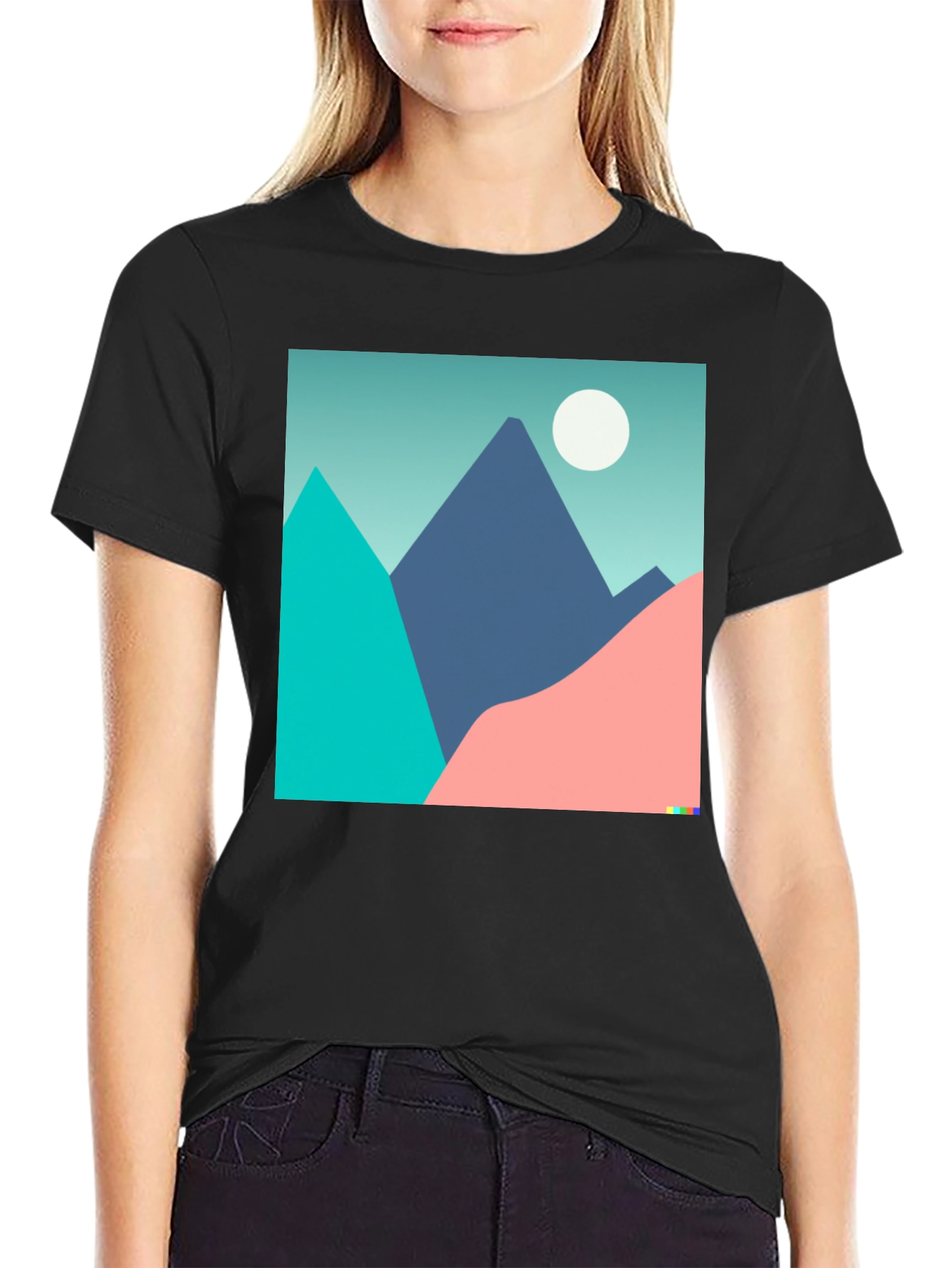 Geometric Mountain Graphic Tee