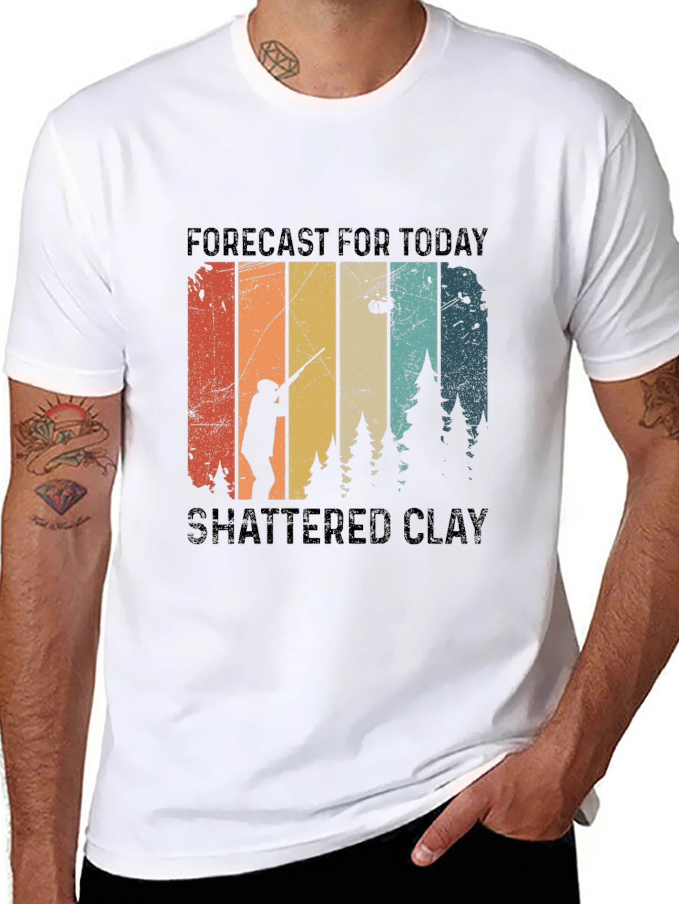 Forecast Shattered Clay Shooting T-Shirt