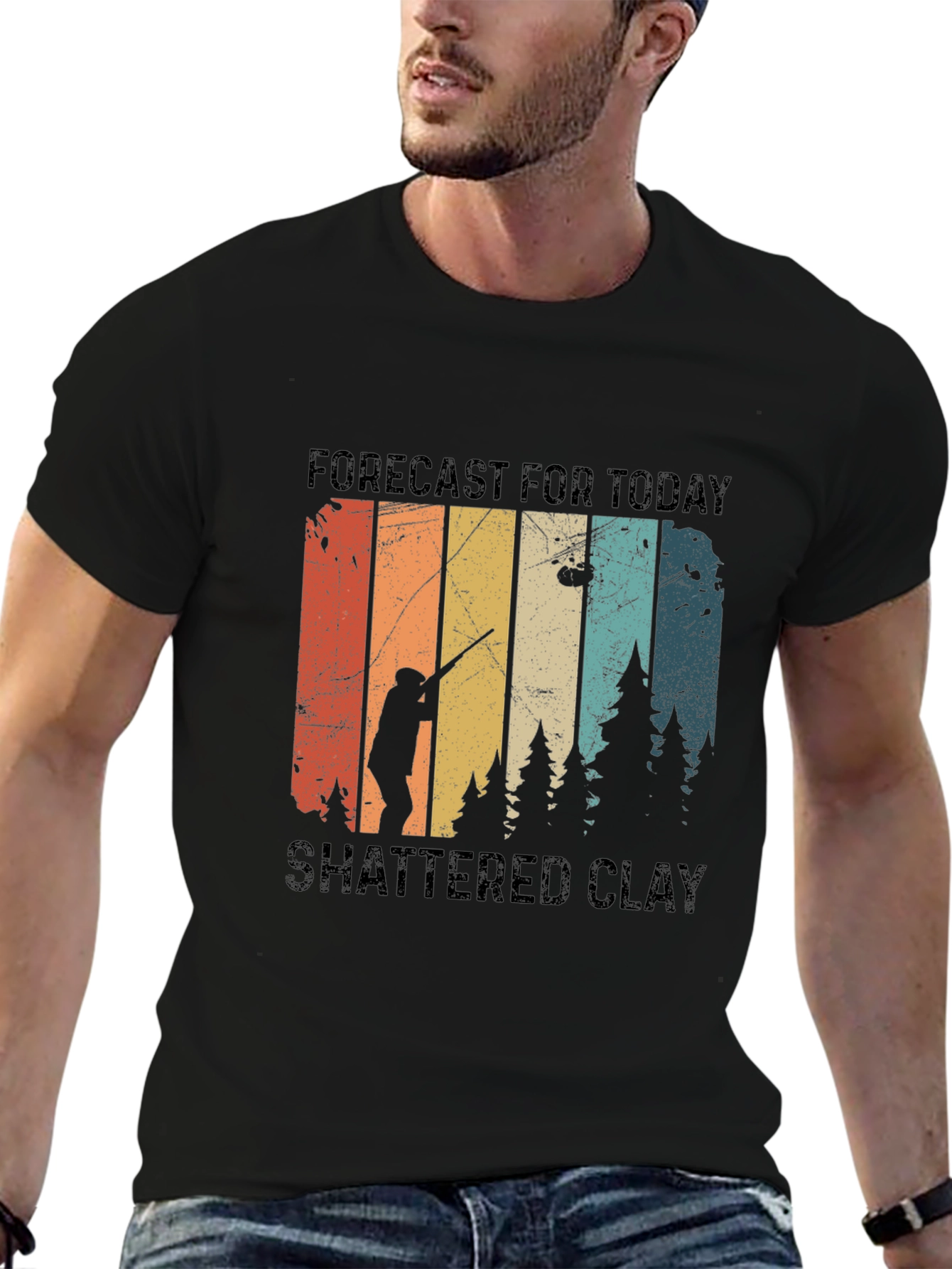 Forecast Shattered Clay Shooting T-Shirt