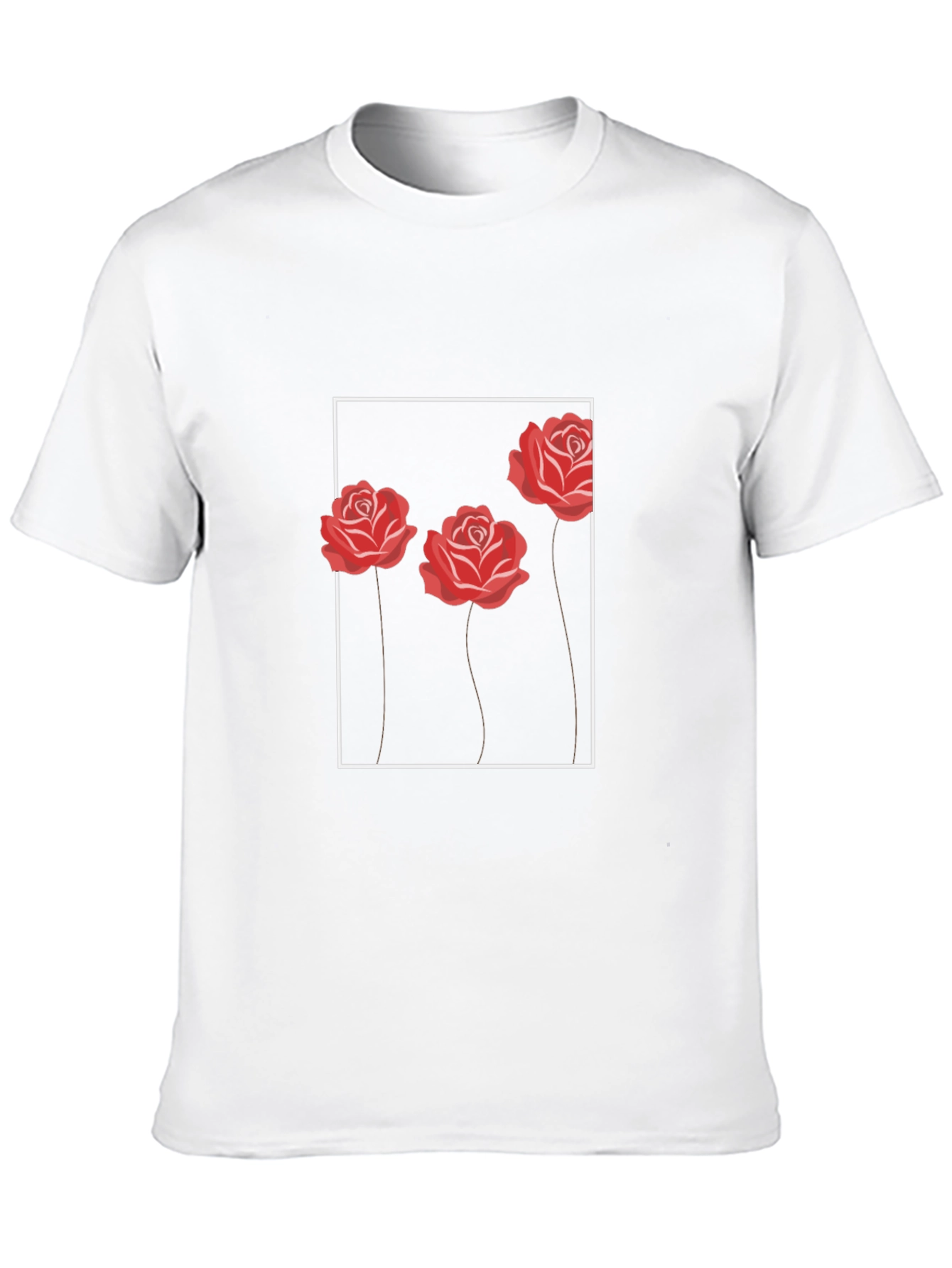 Roses Graphic Tee - Modern Floral Design