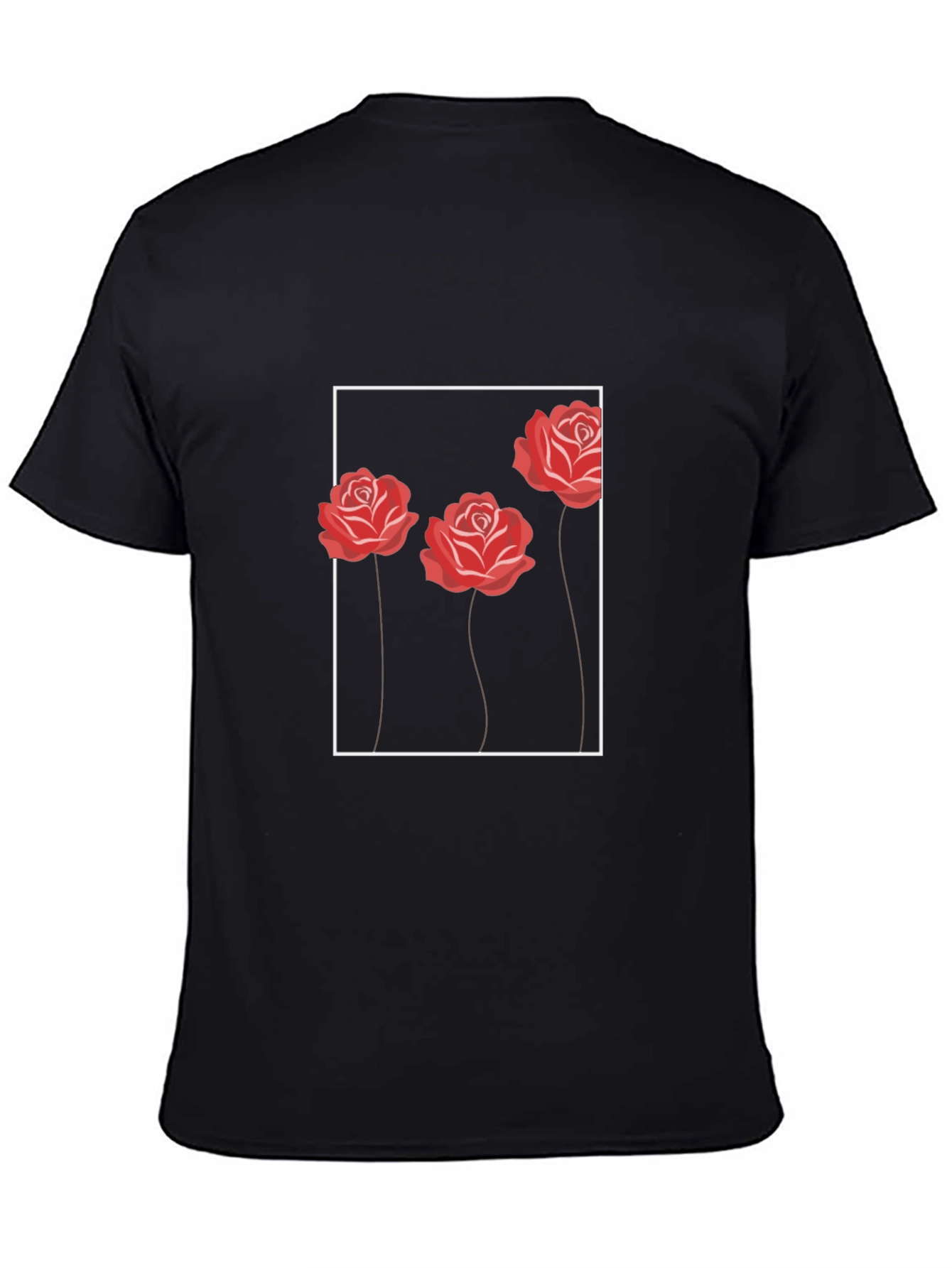 Roses Graphic Tee - Modern Floral Design