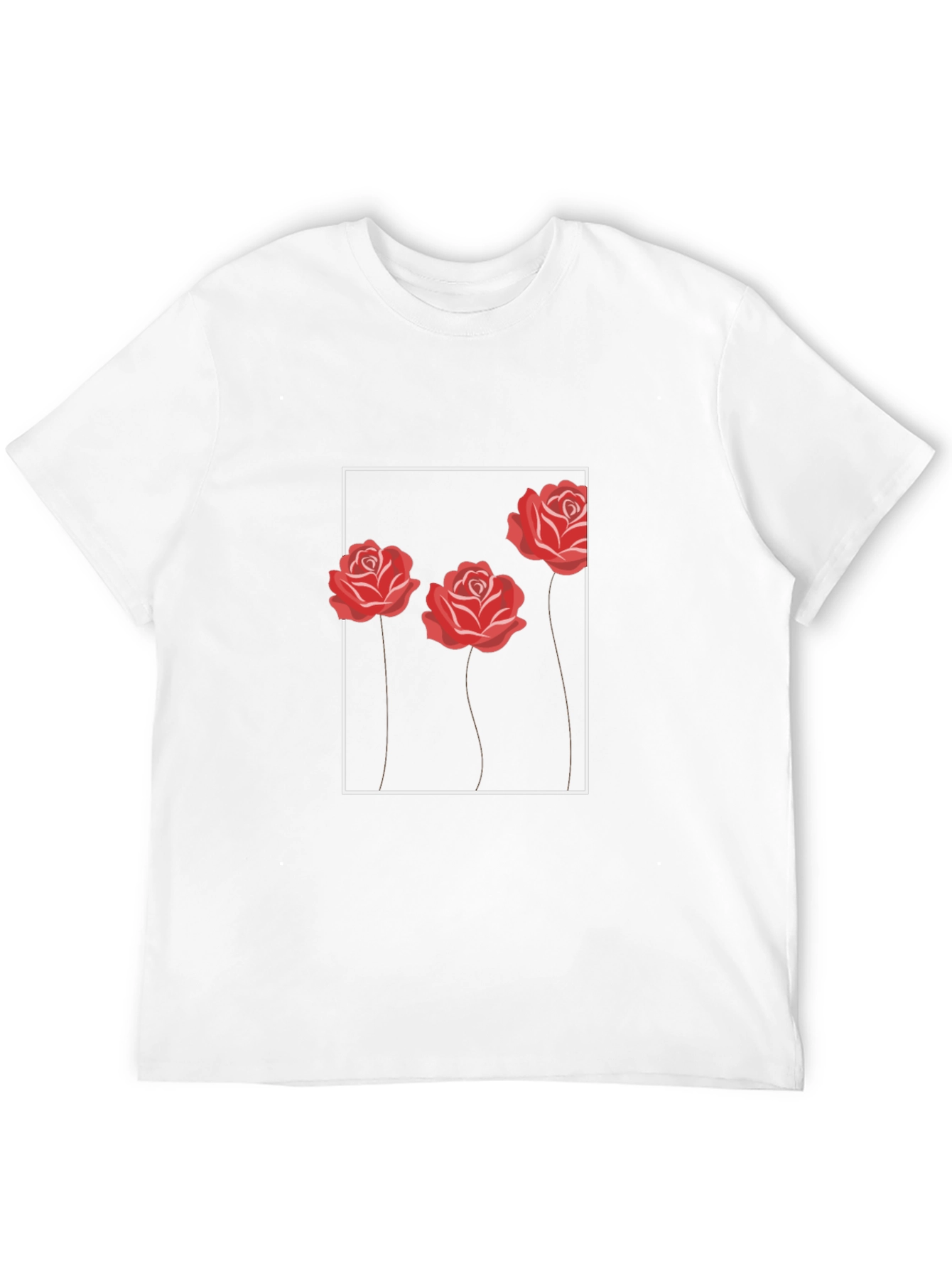 Roses Graphic Tee - Modern Floral Design