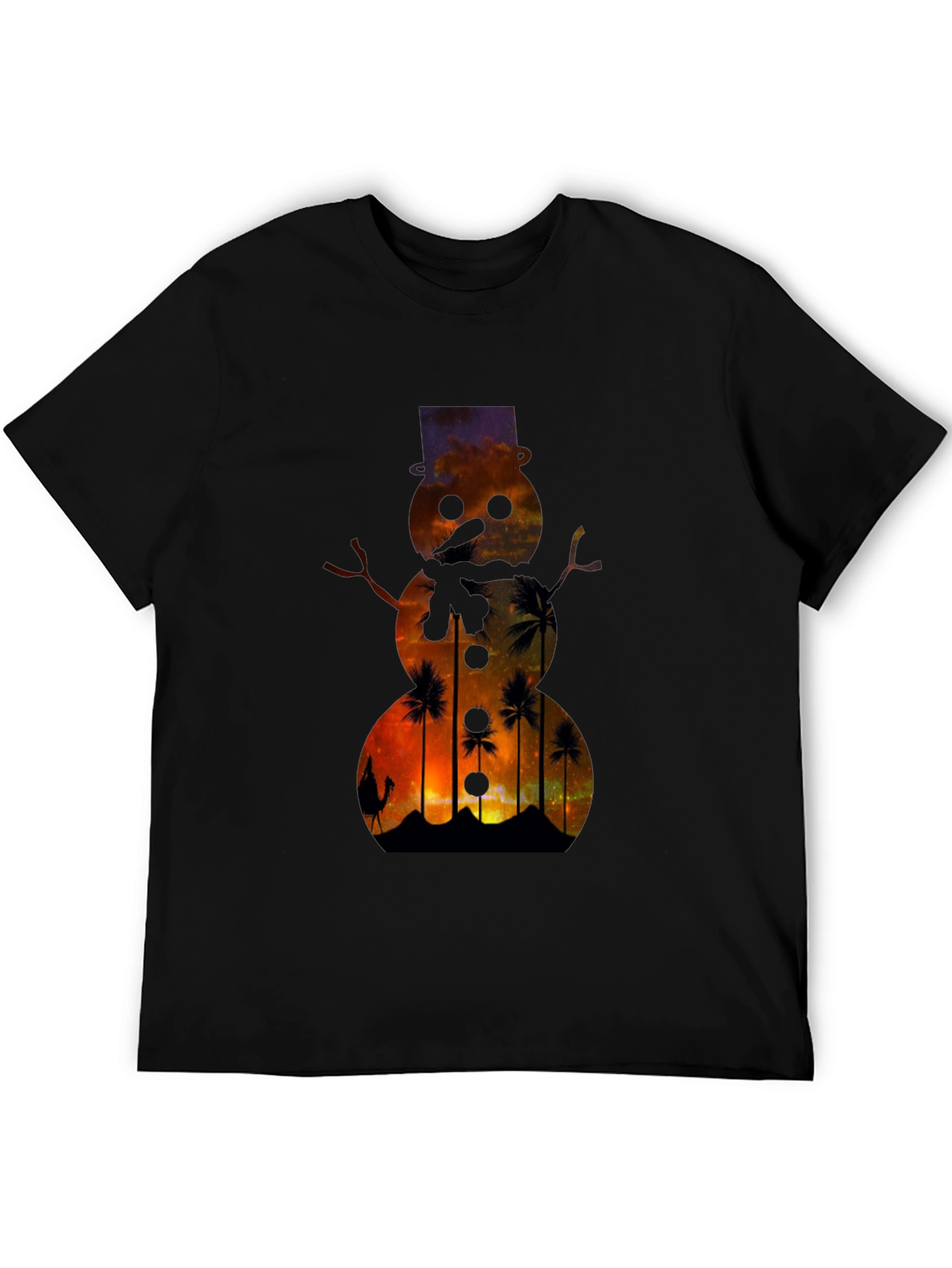 Sunset Snowman T-Shirt