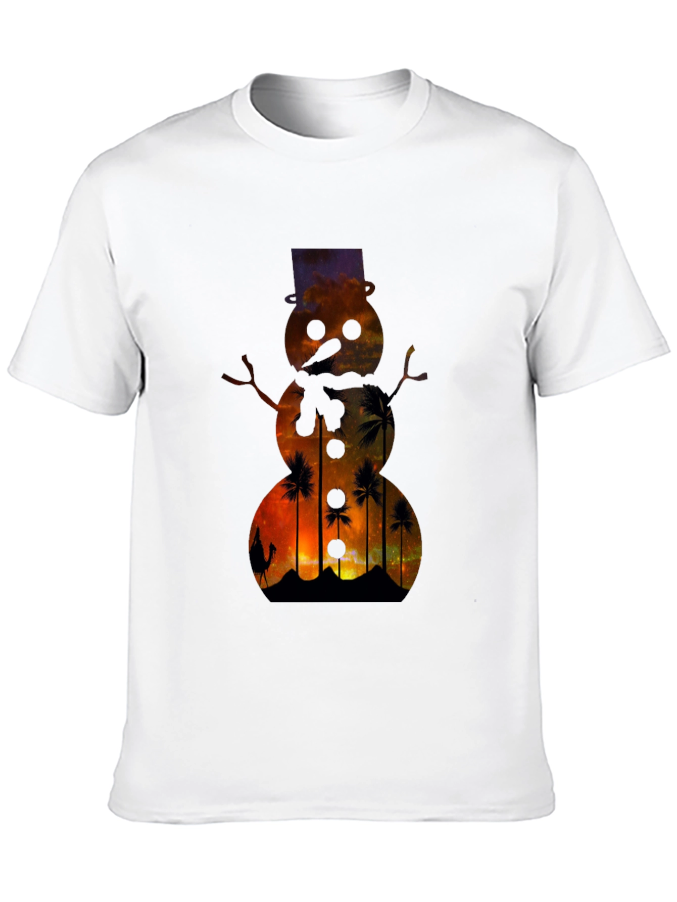 Sunset Snowman T-Shirt