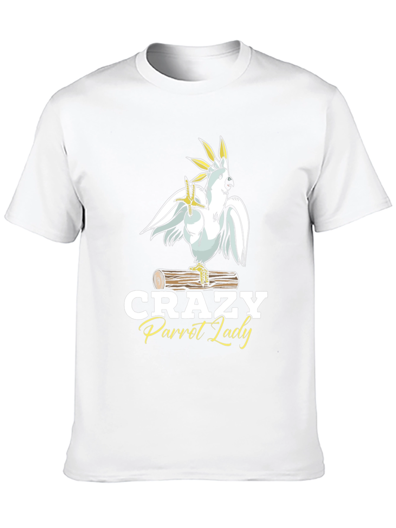 Crazy Parrot Lady T-Shirt -  Stylish Bird Lover Tee