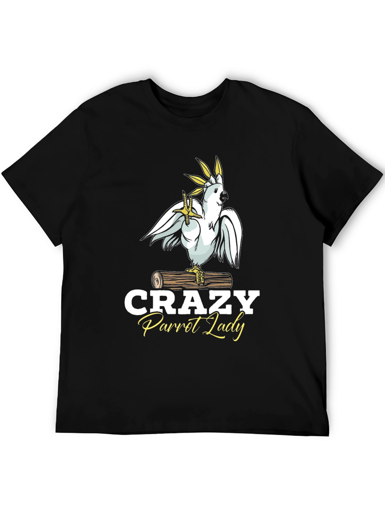 Crazy Parrot Lady T-Shirt -  Stylish Bird Lover Tee