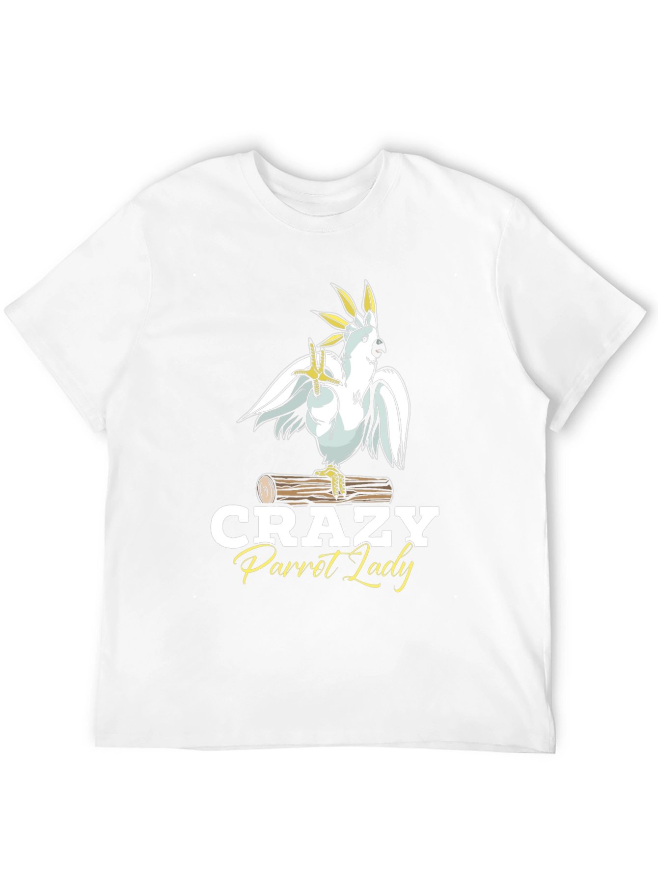 Crazy Parrot Lady T-Shirt -  Stylish Bird Lover Tee