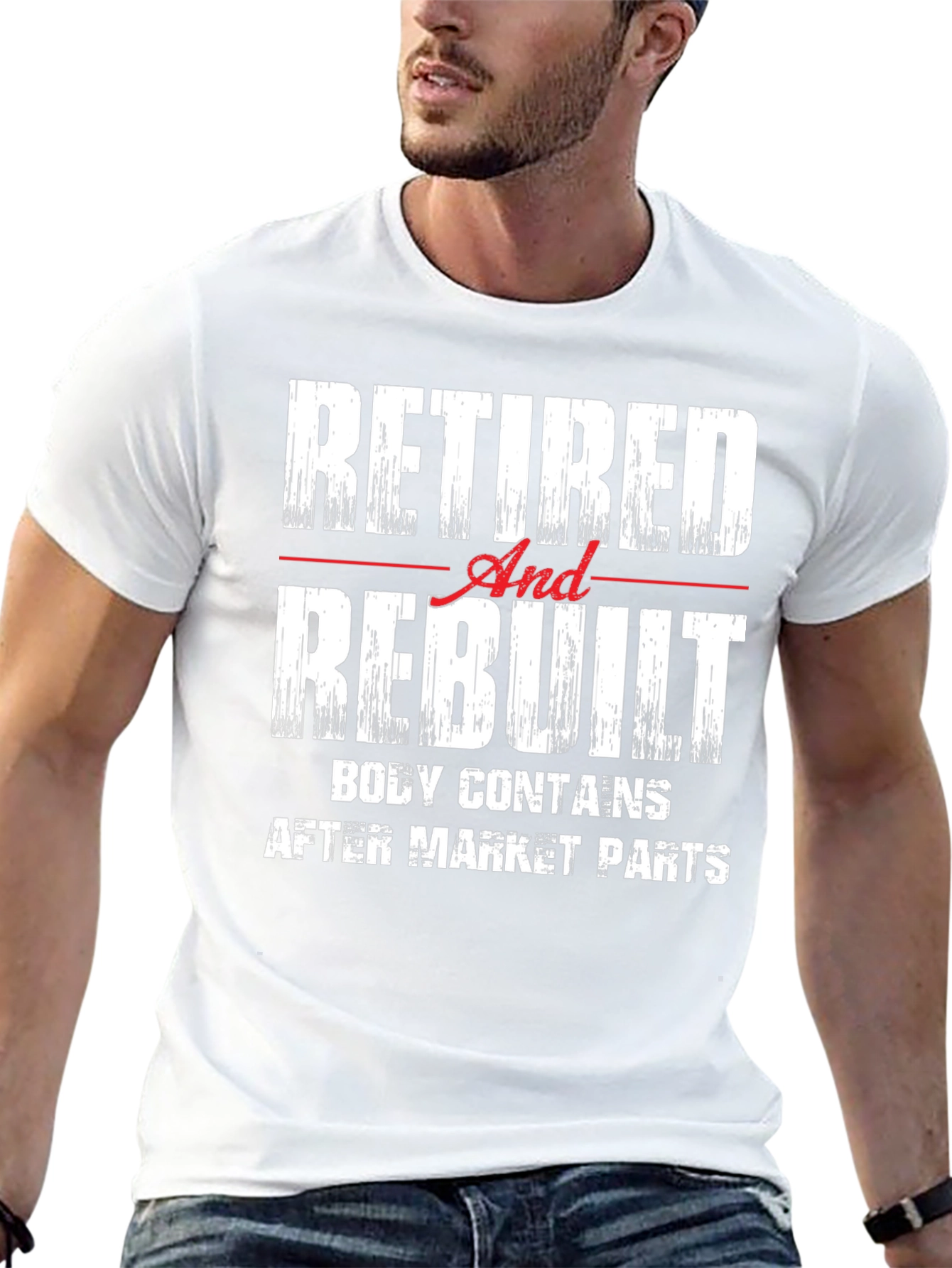 Retired And Rebuilt Funny Mens T-Shirt