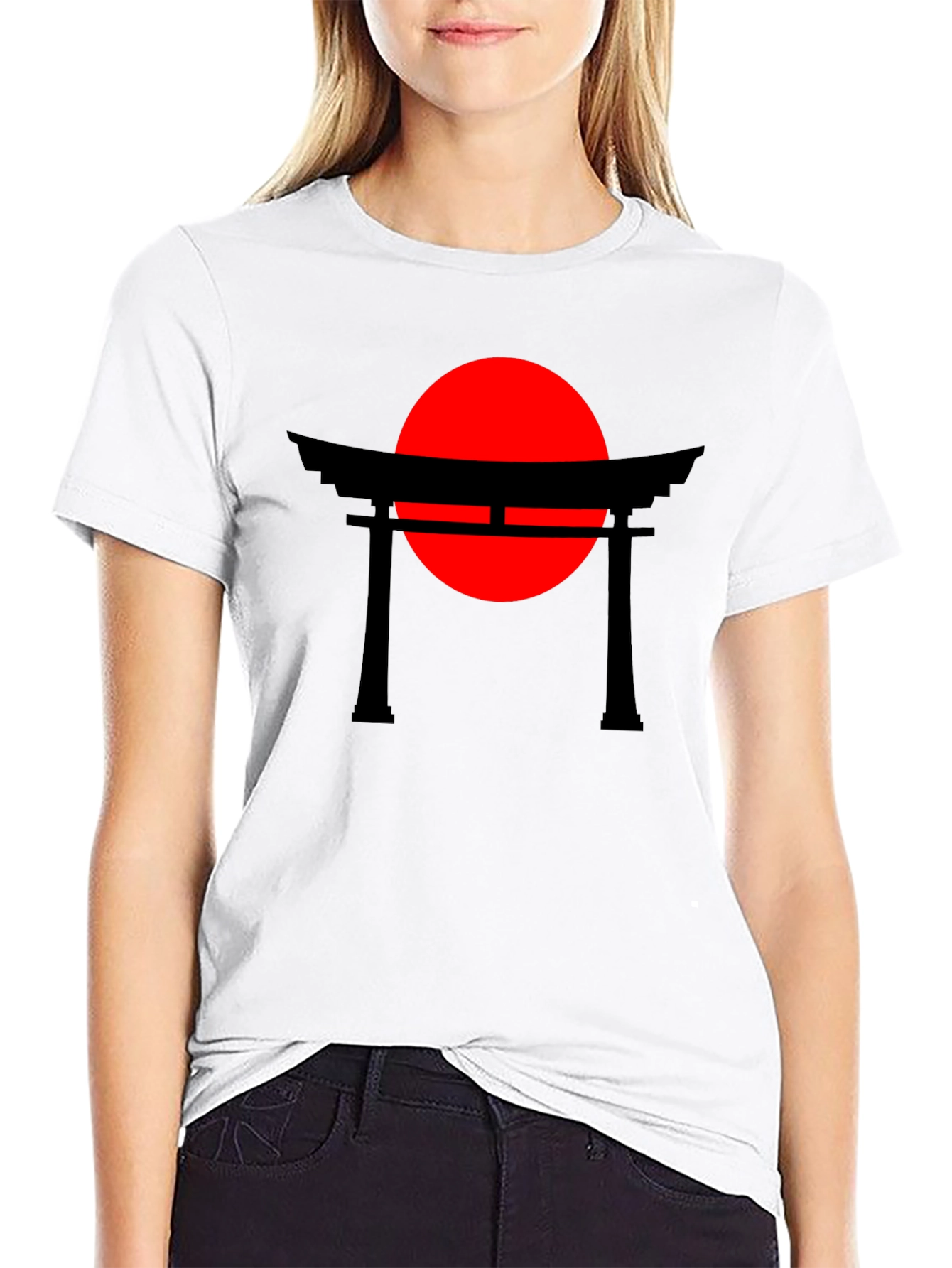Japanese Torii Gate & Rising Sun Graphic Tee