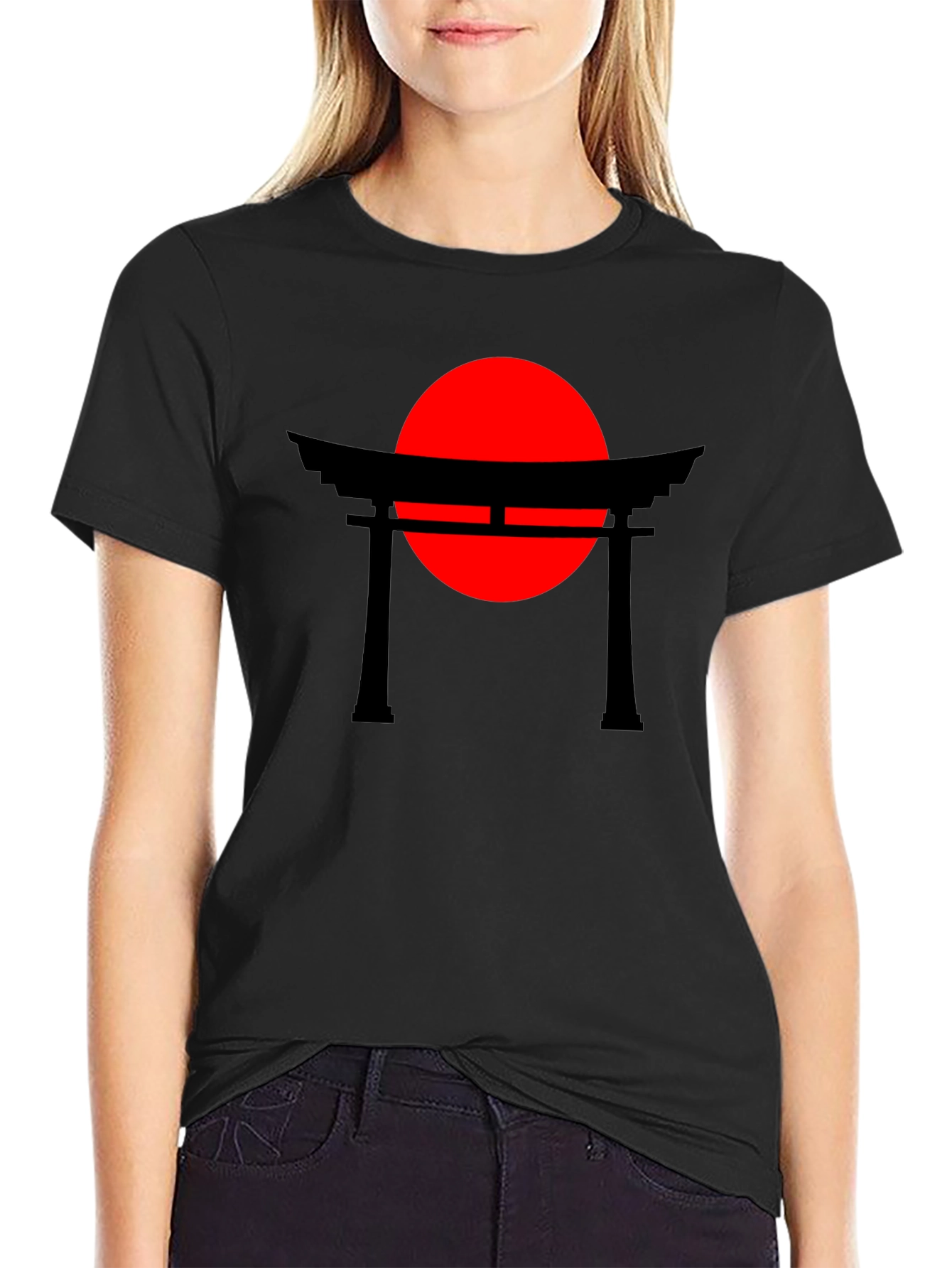Japanese Torii Gate & Rising Sun Graphic Tee