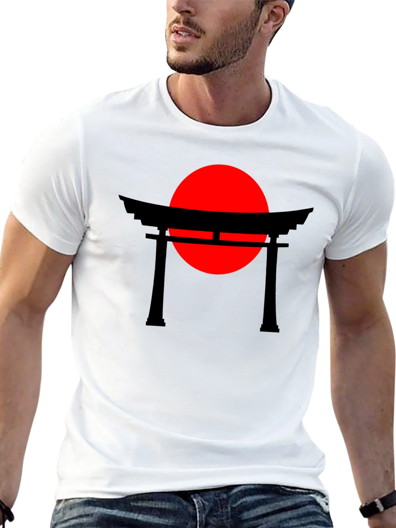 Japanese Torii Gate & Rising Sun Graphic Tee