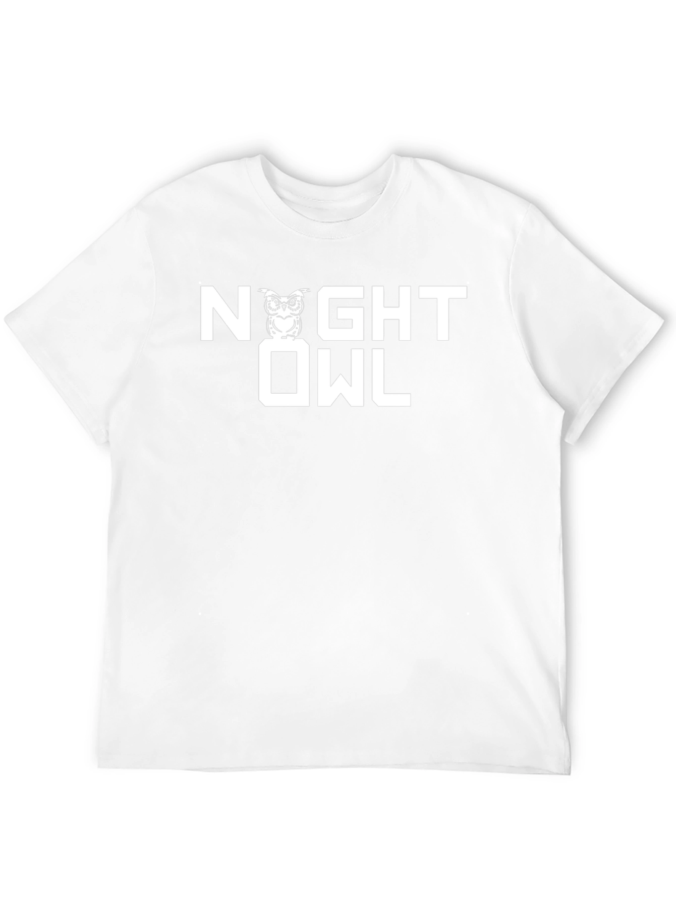 Night Owl Graphic Print T-Shirt - Premium Cotton Blend