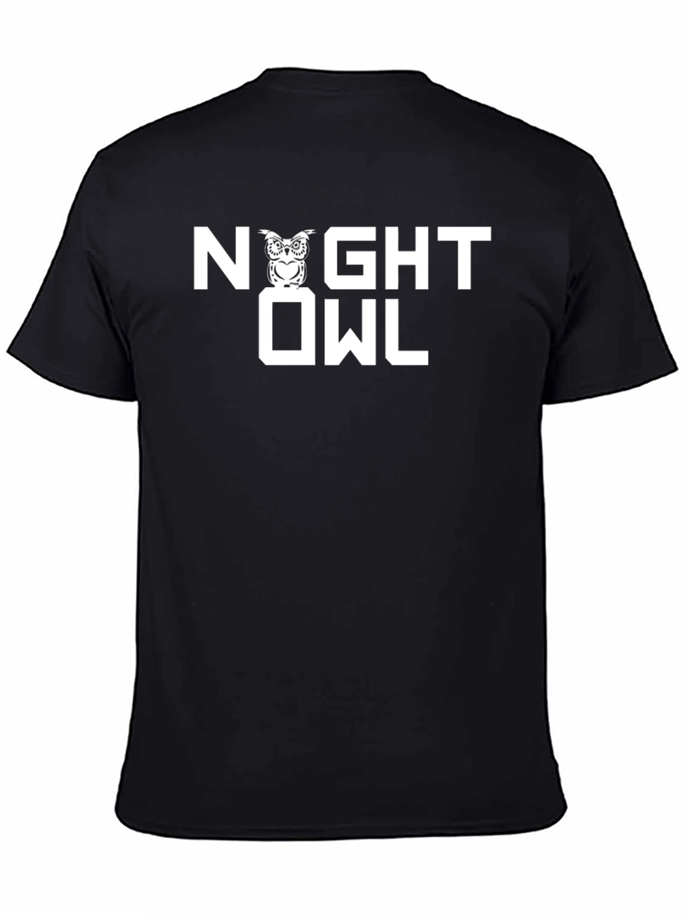 Night Owl Graphic Print T-Shirt - Premium Cotton Blend