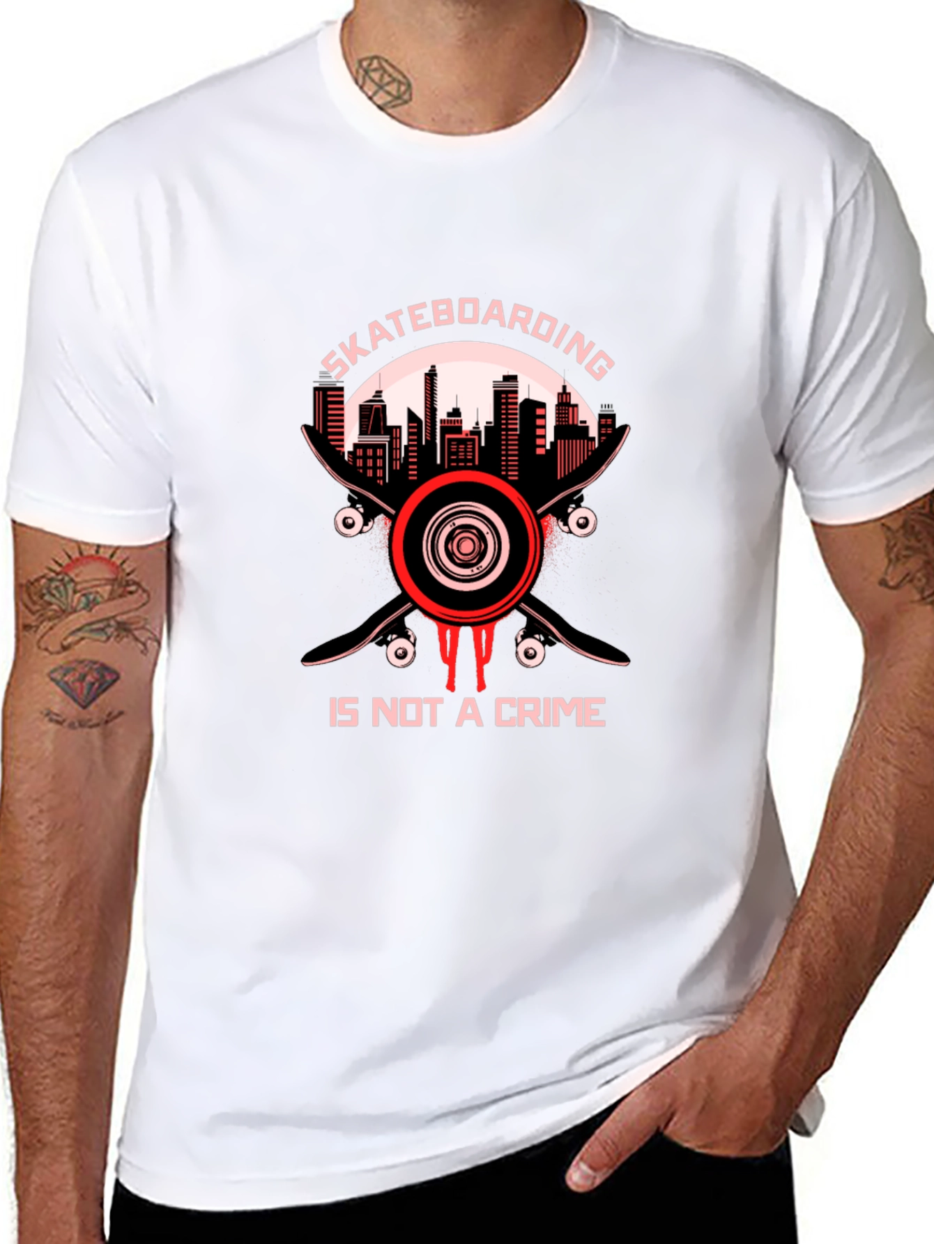 Skateboarding is Not a Crime Tee