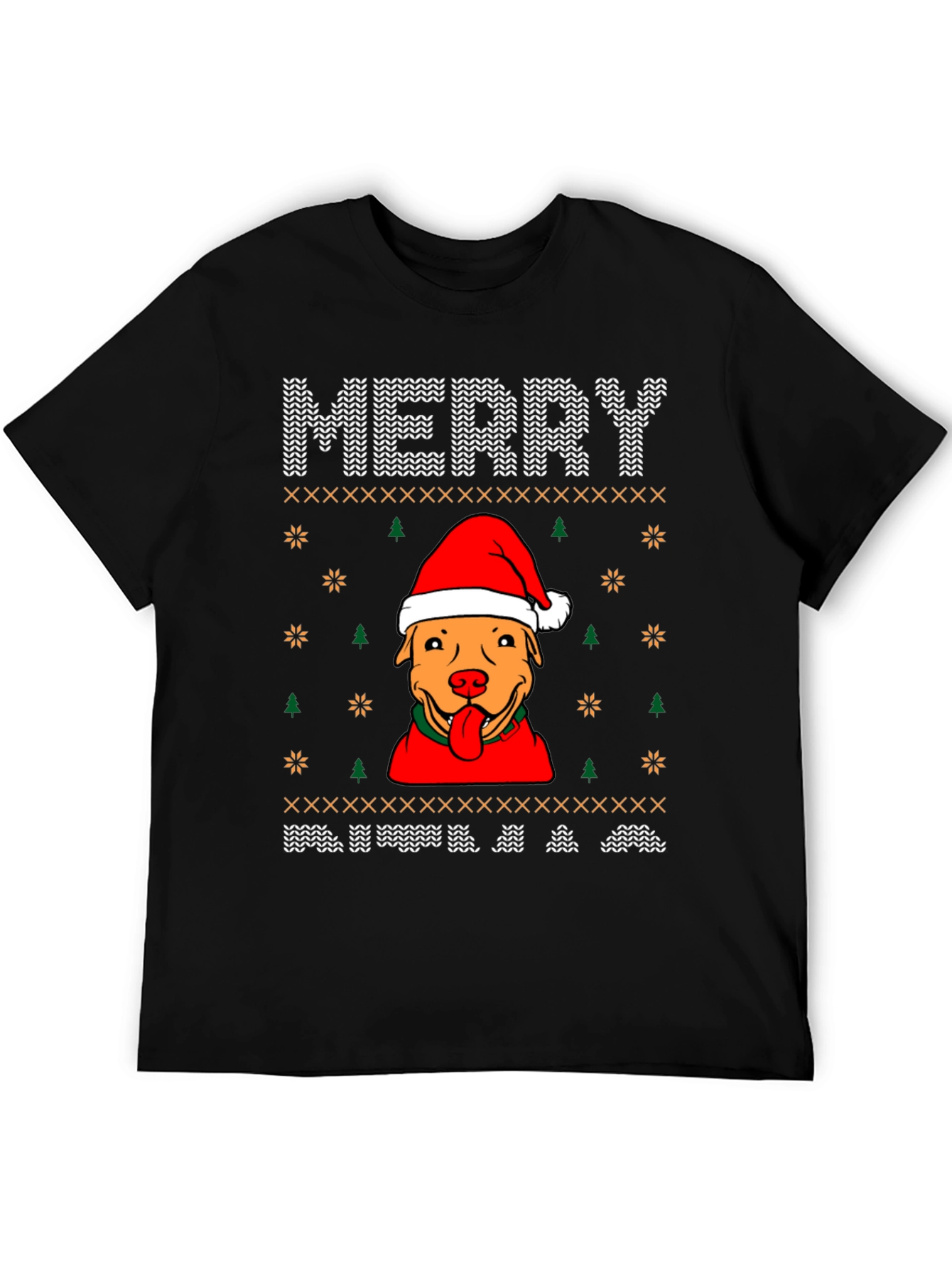 Merry Pitbull Christmas Sweater T-Shirt