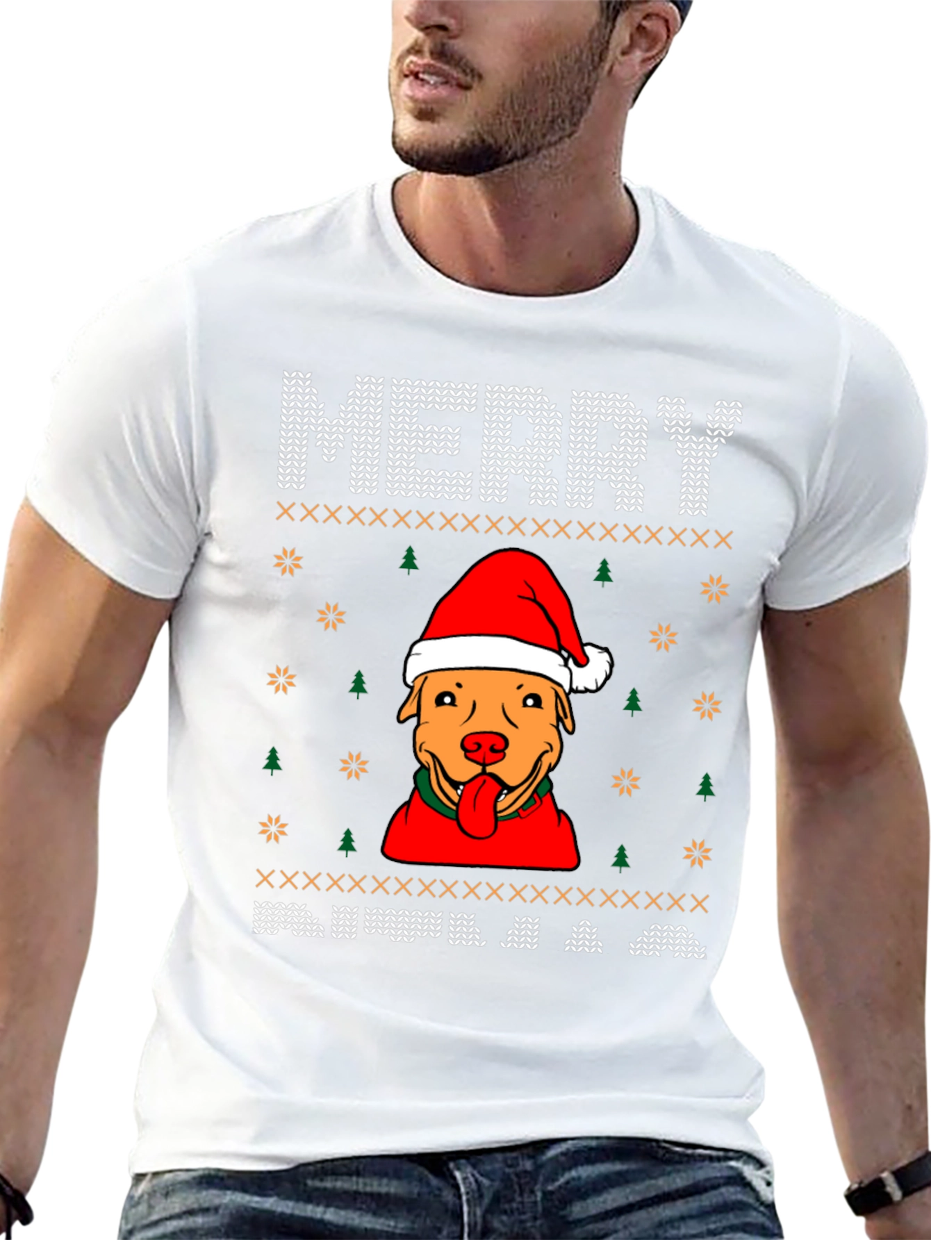 Merry Pitbull Christmas Sweater T-Shirt