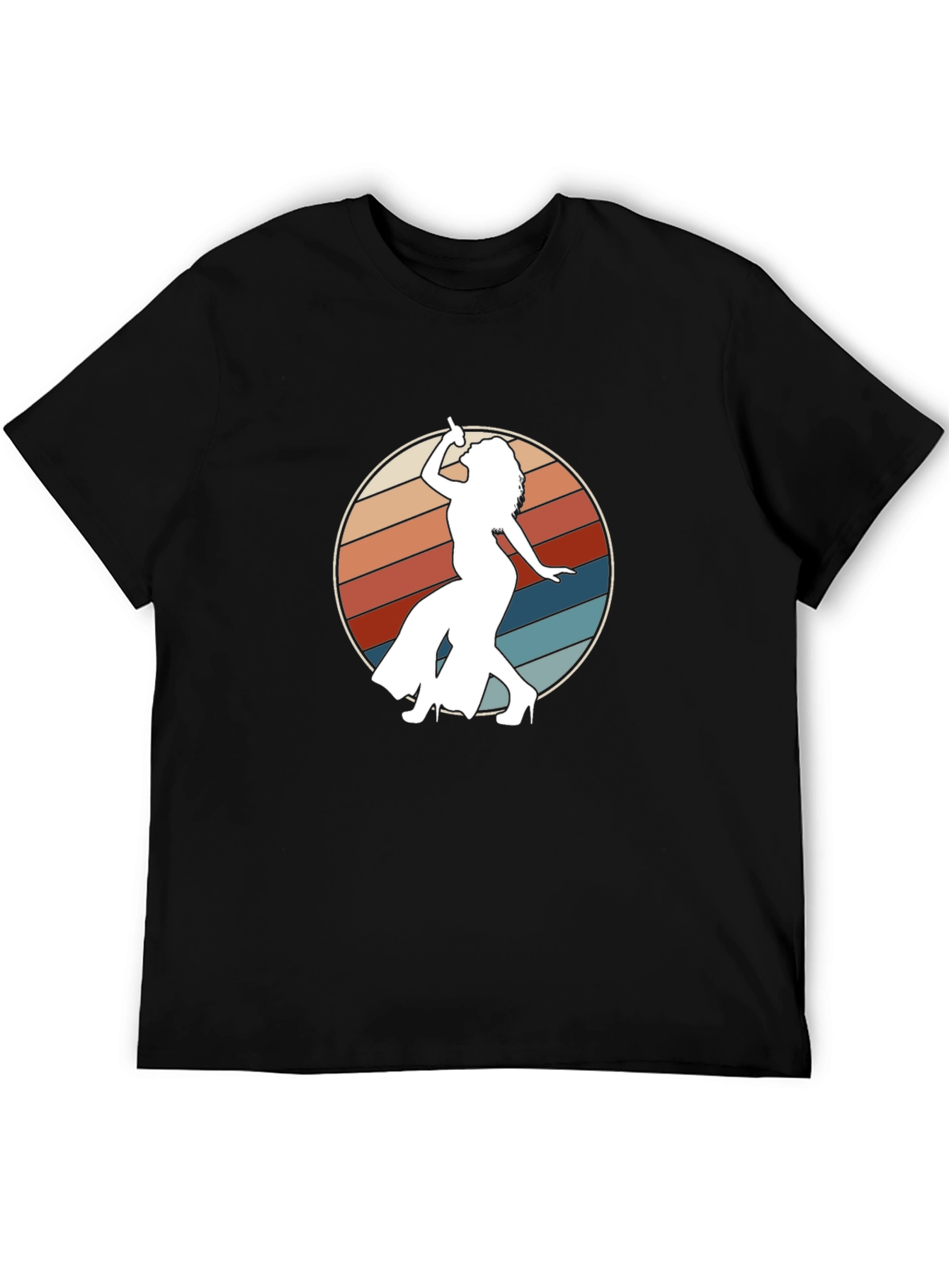 Retro Disco Dancer Black T-Shirt
