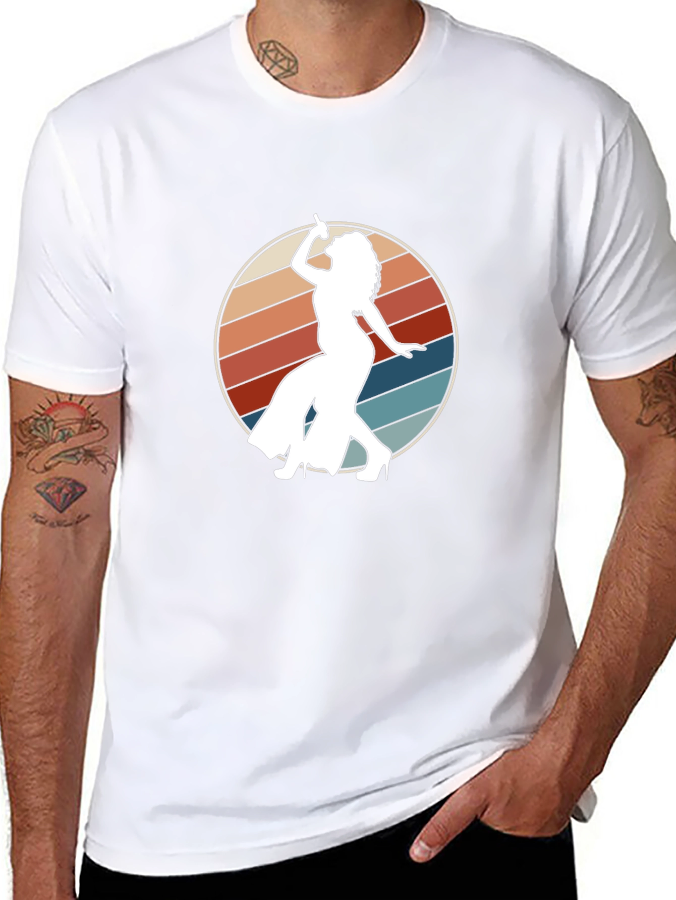 Retro Disco Dancer Black T-Shirt
