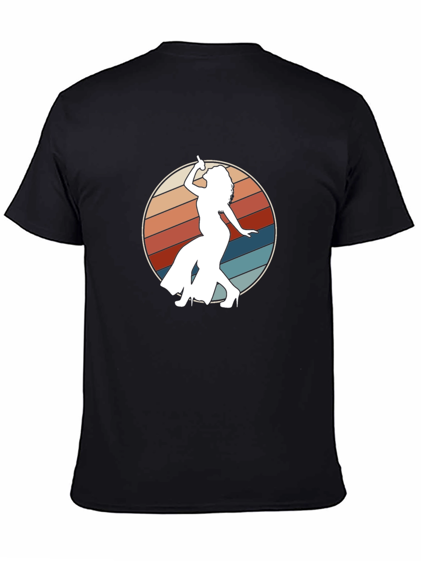 Retro Disco Dancer Black T-Shirt